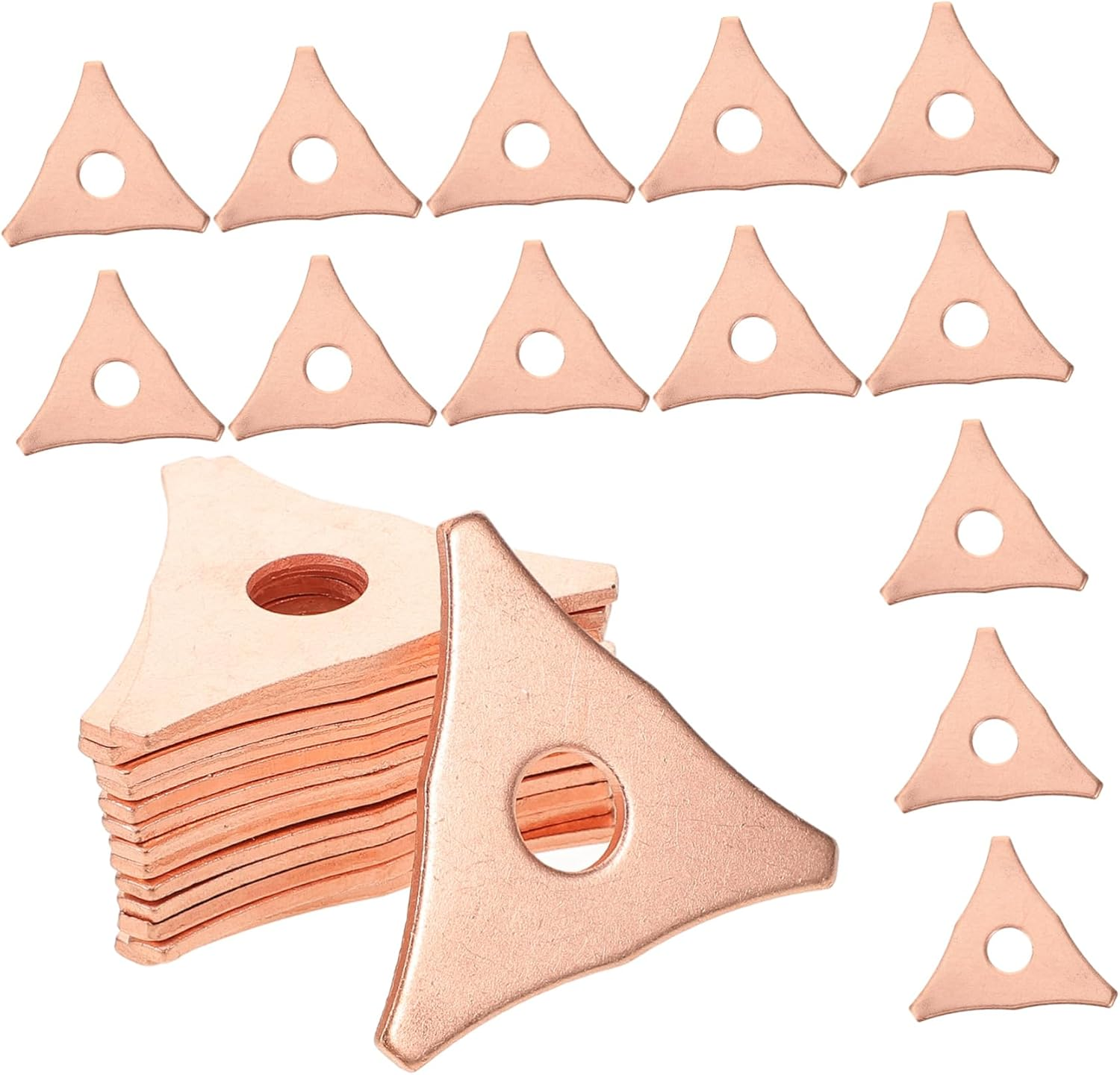 FELTECHELECTR Dent Pulling Ring Washer 100Pcs Triangle Spot Welder Pads for Car Dent Puller Welder Automotive Body Repair Tools Set image number 5