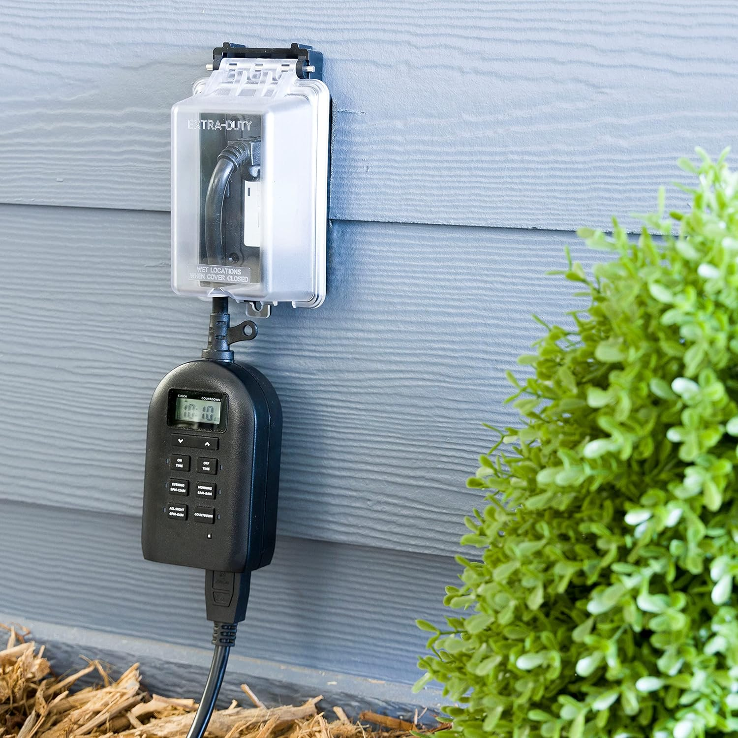 Ultrapro Outdoor Outlet Cover - Single Gang Weatherproof Enclosure, Rated for Wet Locations, Black, 49204 image number 6