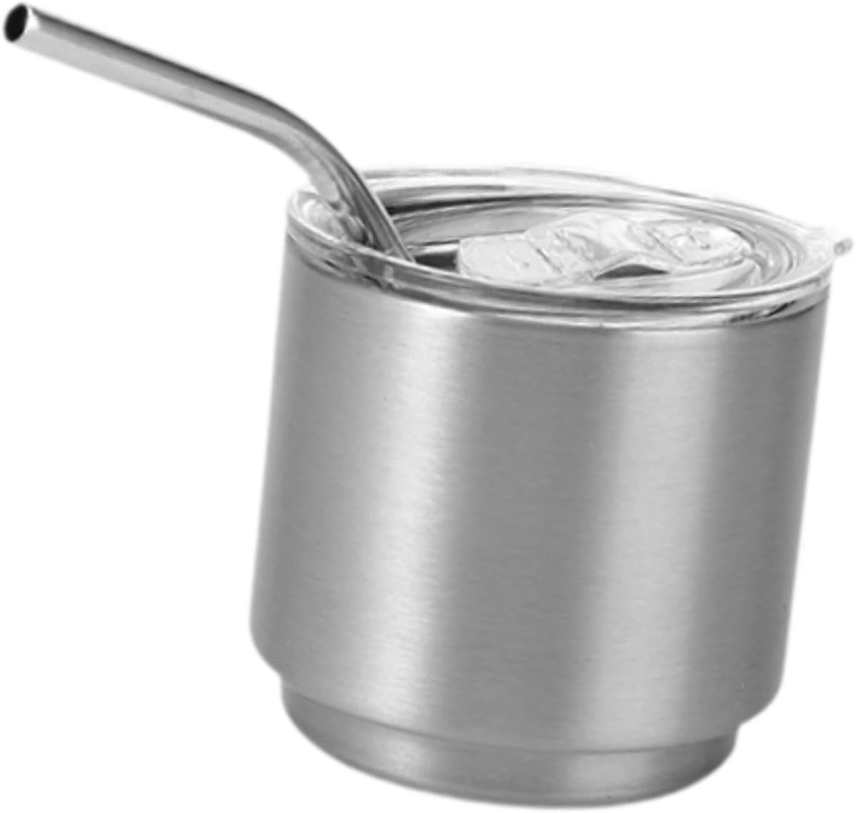 Eigell Stainless Steel Cup Mini Car Cup 4Oz Metal Cup Ultralight Drinking Cup Outdoor Milk Coffee Mug for Traveling Camping Picnic, Black