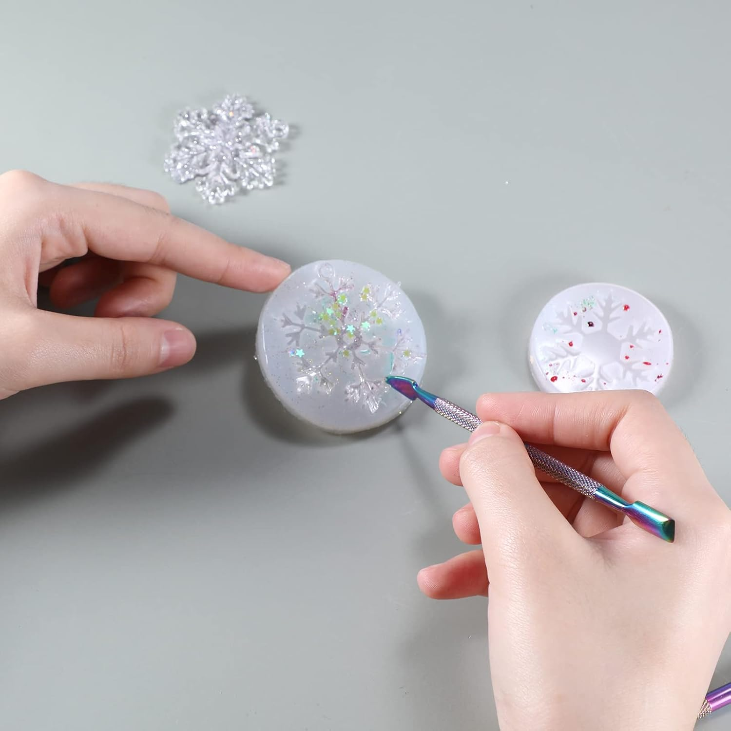 5Pcs Wax Carving Tools with Polishing Cloth Stainless Steel Wax Sculpting Kit Double Ended Colorful Tool image number 6