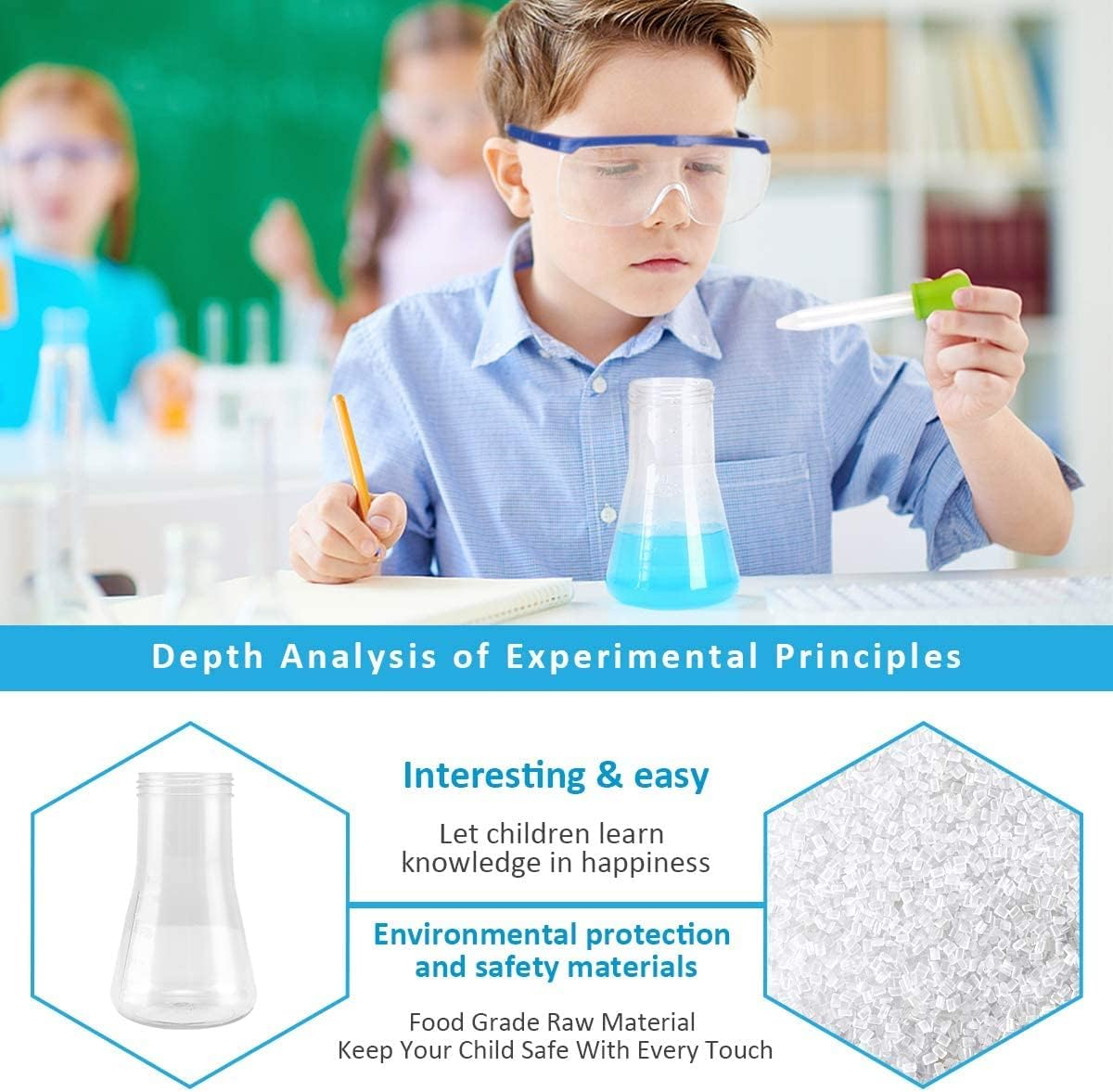 Why2Wise Kids Science Experiment Kit with Lab Coat Scientist Costume Dress up and Role Play Science Experiments for Kids STEM Educational Learning Science Toys image number 5