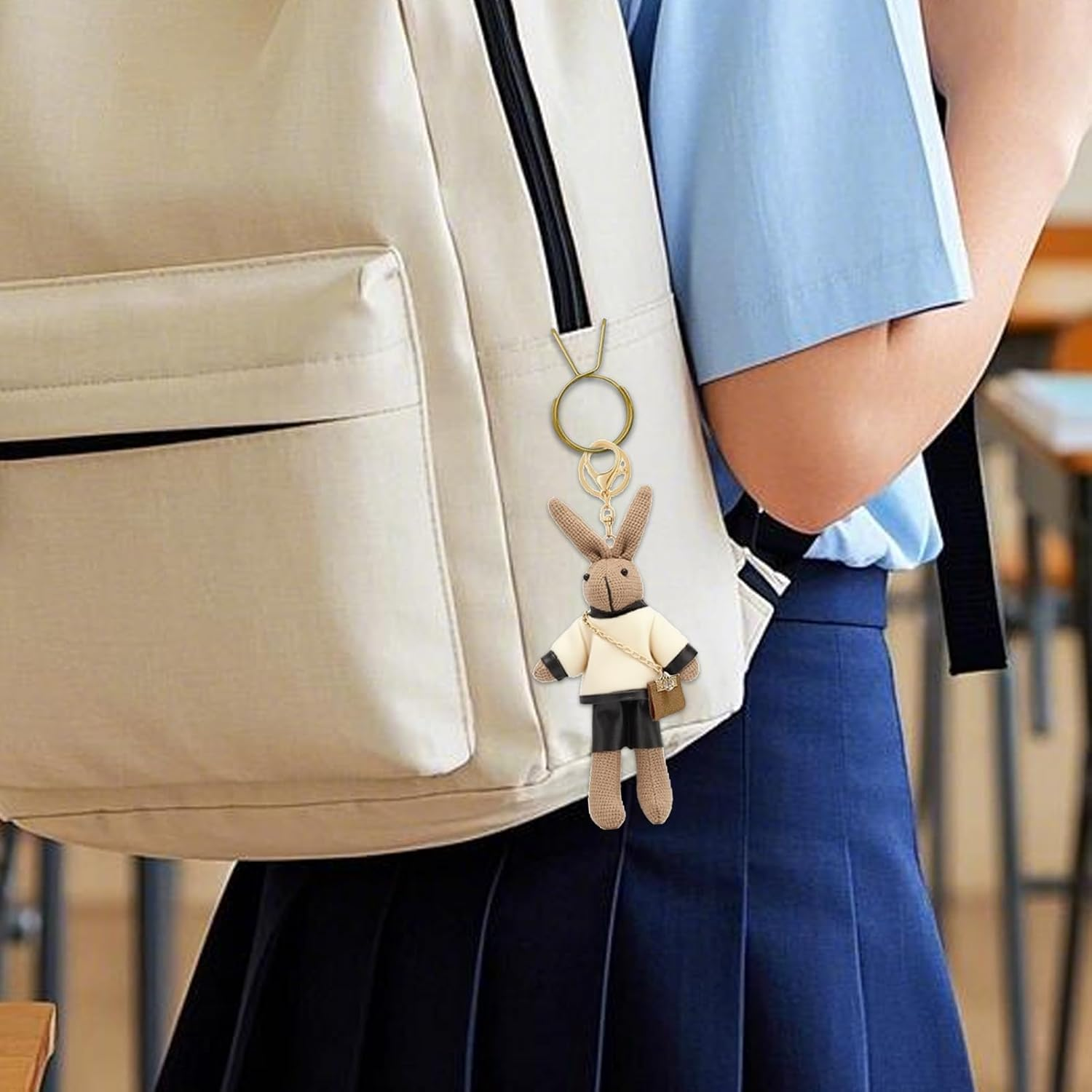 Compact Key Holder,Clip on Key Organizer - Metal Ring Secure Hook for Home Car Travel Work Belt Security Pants Wallet Women Purse Pocket image number 2