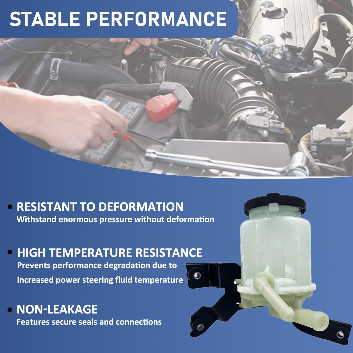 Power Steering Reservoir W/Cap & Bracket for Lexus RX330 2004-2006 RX350 07-08 603-673 image number 5