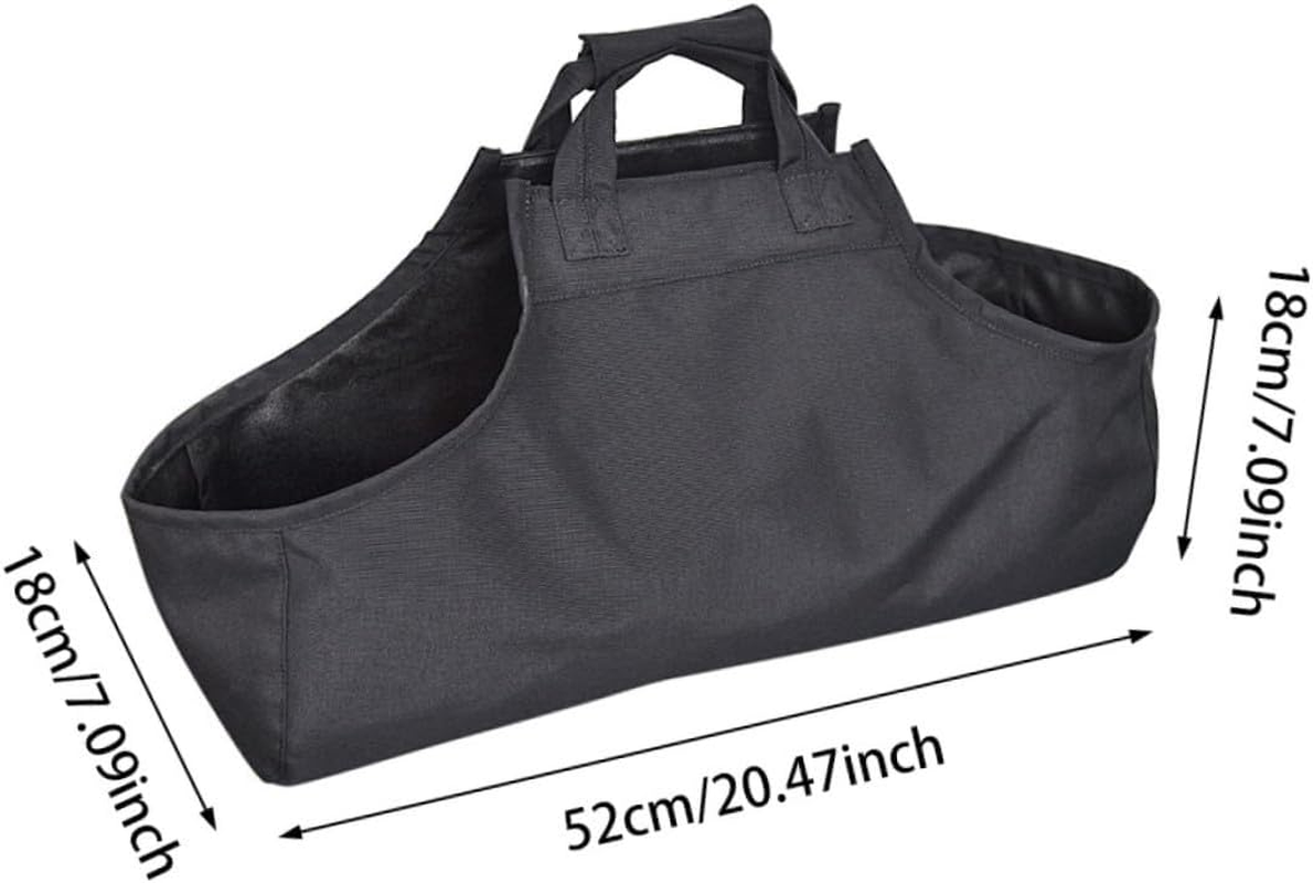 Professional Outdoor Firewood Storage Tote Bag with Hand Strap Heavy-Duty Oxford Cloth Log Carrier for Camping Barbecue and Garden Tools Transport Multipurpose Canvas Pouch For image number 4