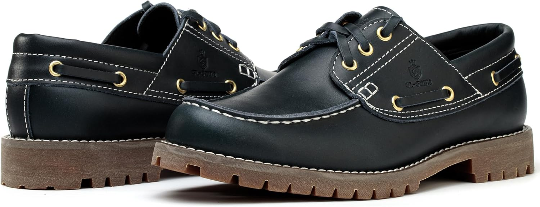 Sl-Saint 1 Handmade Men'S Classic Boat & Deck Shoes Moc Toe Lace up Full Grain Leather Comfortable Fashion Casual image number 2