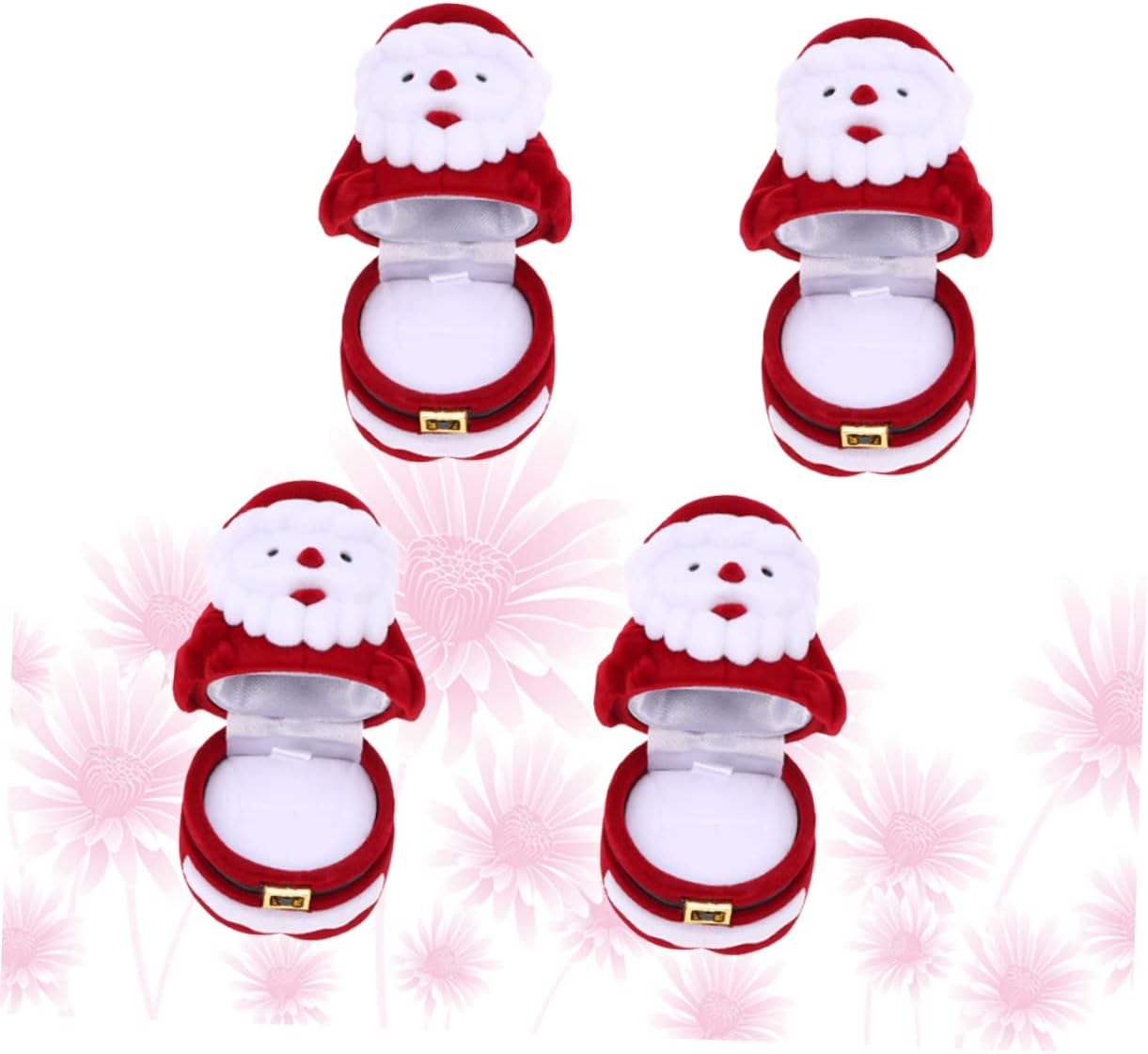 Ifundom 8Pcs Santa Storage Box for Earrings Ring Necklace Adorable Christmas Box Classic Traditional Design for Jewelry Case image number 2