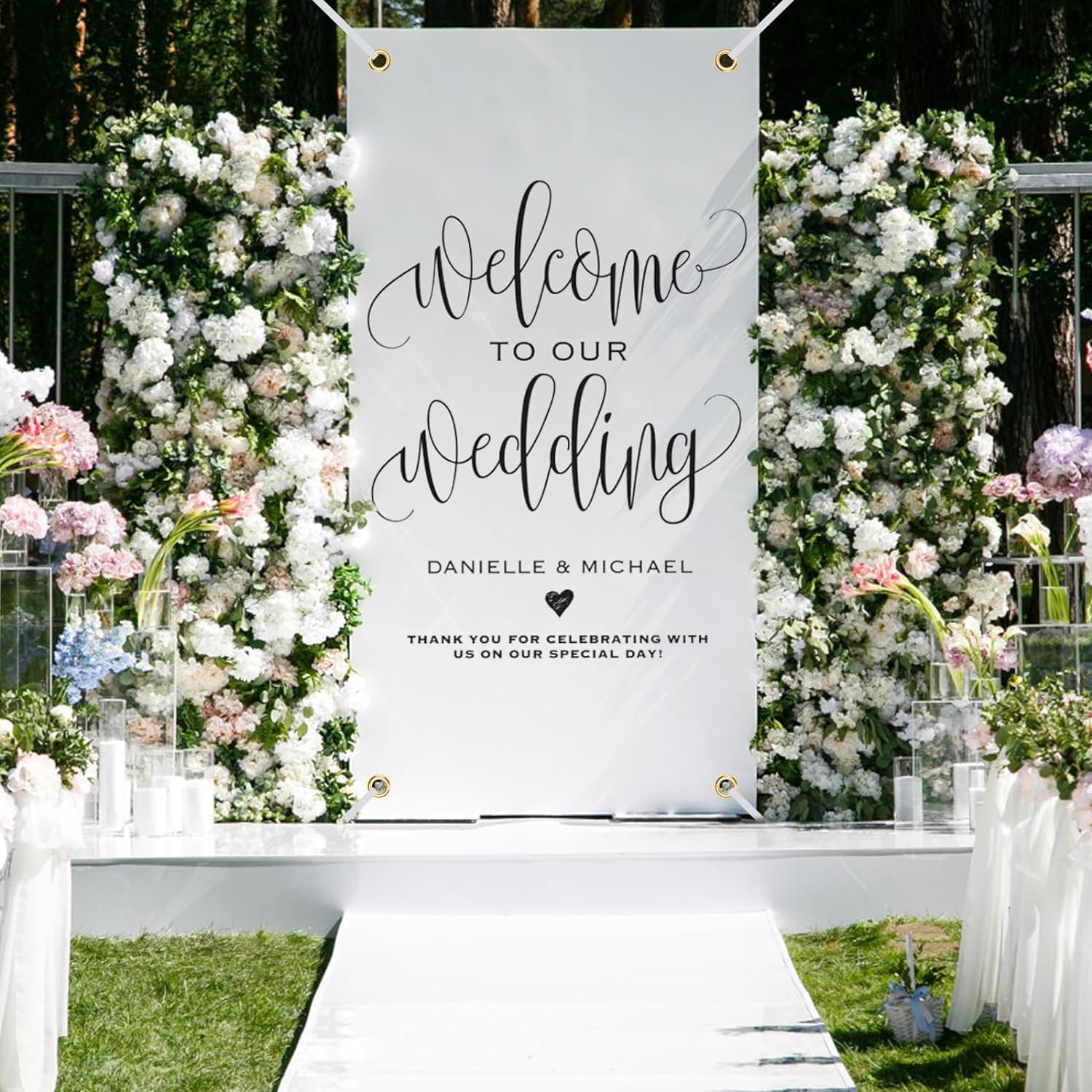 2 Sets 2 X 4 Ft Blank Banners, Large Blank Vinyl Banner Signs with Hanging Ropes, DIY Sublimation Vinyl Banners for School, Birthday, Party Indoor Outdoor Decor image number 5