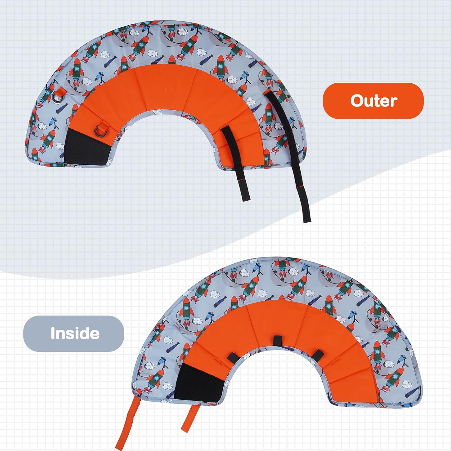 Hjumarayan Dog Collar - Soft Lick Protection Dog Adjustable Dog Collar Lick Protection Waterproof Protective Collar Prevent Injuries or Wounds Licks or Scratches (Red M) image number 6