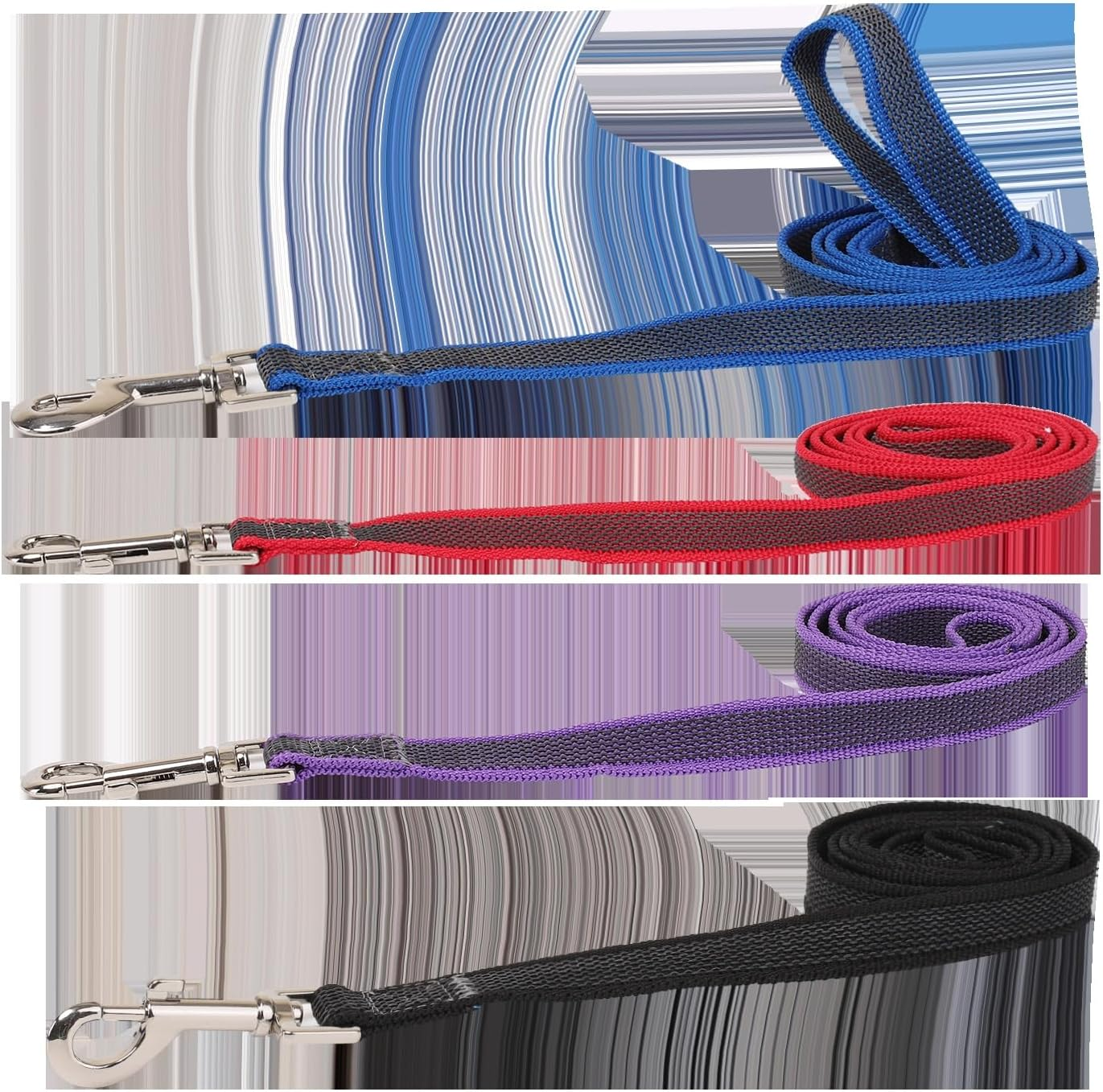 Non-Slip Dog Leash, Durable Material, Adjustable Length, Secure Carabiner; Ideal for Walks and Training.