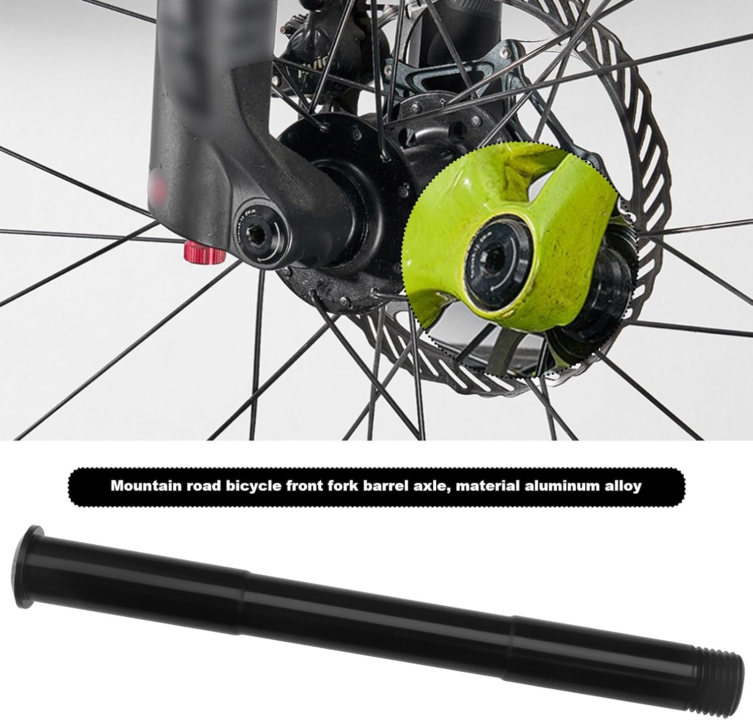 Emsea 110X15Mm Thru Axle Front Fork Thru Axle Aluminum Alloy Skewer Lever Bicycle Accessories Compatible with Rock Shox Road Bike Thru Axle image number 4