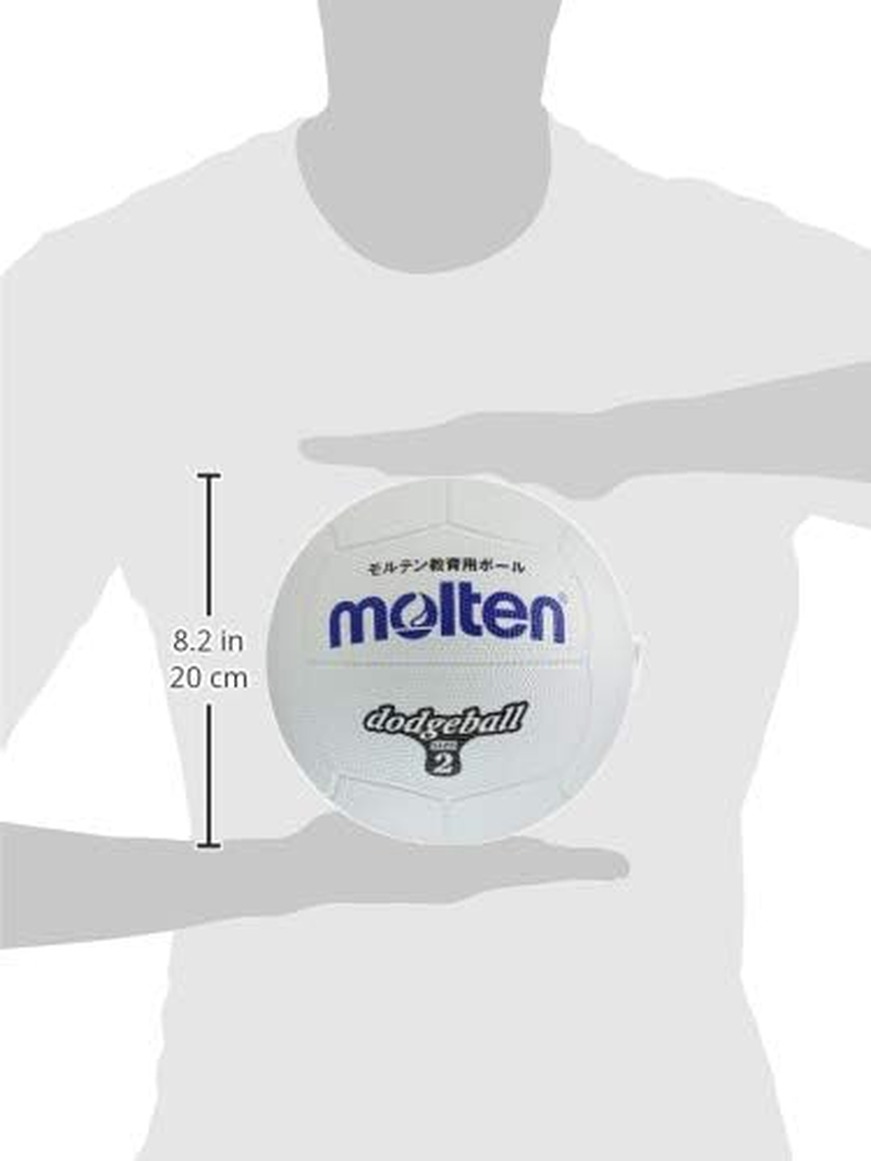 Molten Dodge Ball Rubber No. 2 Ball, White, D2W