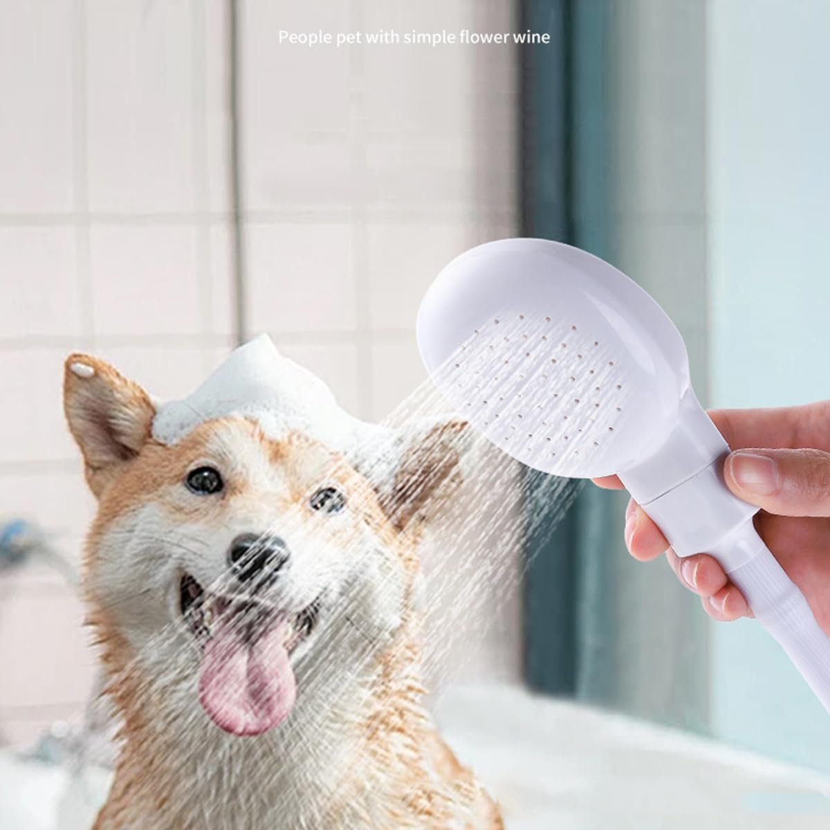 Mumoo Bear 1Pcs Sink Spray Rubber Hose Portable Faucet Sprayer Hand Held Shower Head Sprayer Tap Hose Attachment for the Bathroom and Kitchen for Bathing Baby Pets Washing Hair Rinsing Vegetables image number 3