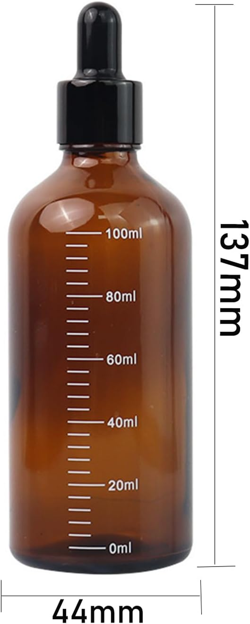 Mashano 2 Pack, 100Ml Dropper Bottles with Metered Dropper, Leak Proof Eye Drop Bottles for Essential Oils, Liquids