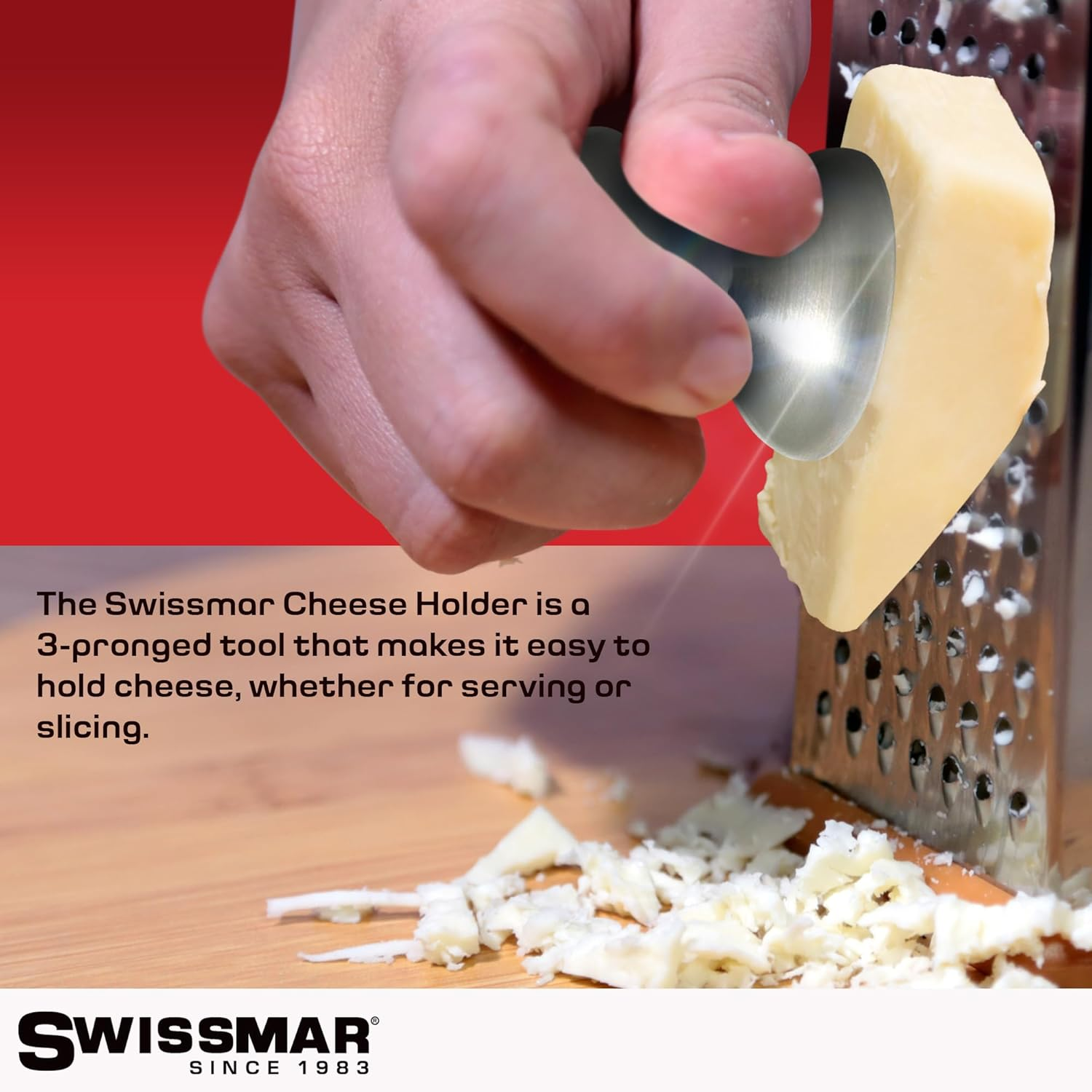 Swissmar SK3624SS Cheese Holder, Stainless Steel image number 2