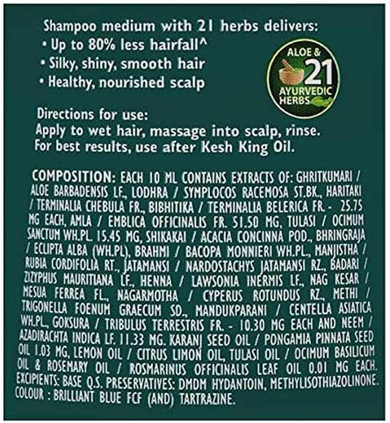 Kesh King anti Hairfall Shampoo with Aloe and 21 Herbs, 200Ml image number 2