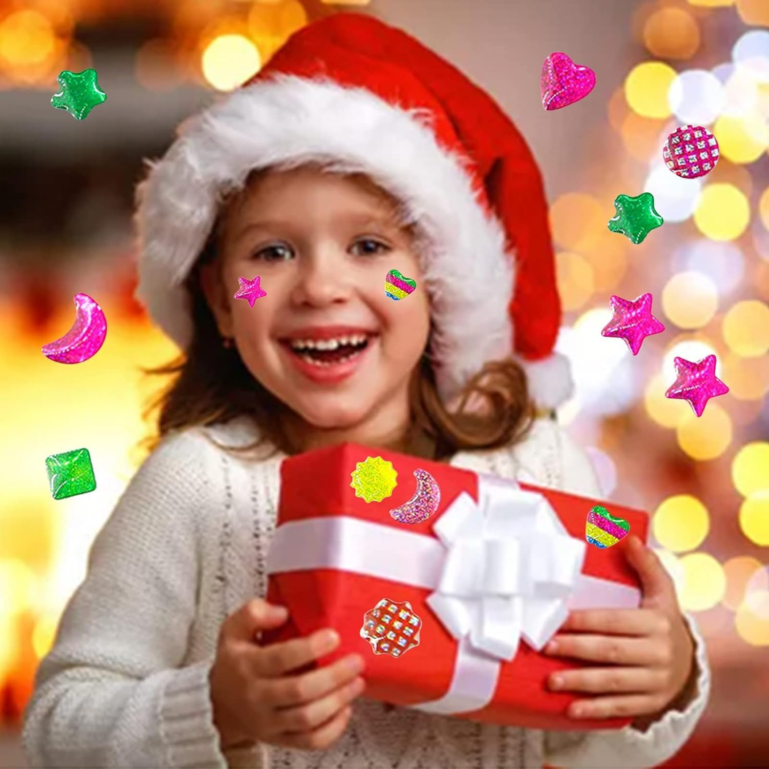 YBVABE Sticker Earrings 240Piece 3D Gems Sticker Girls Sticker Earrings Self-Adhesive Glitter Craft Crystal Stickers, Children'S DIY Creative Sticker, Girl Self-Adhesive Crystal Sticker image number 4