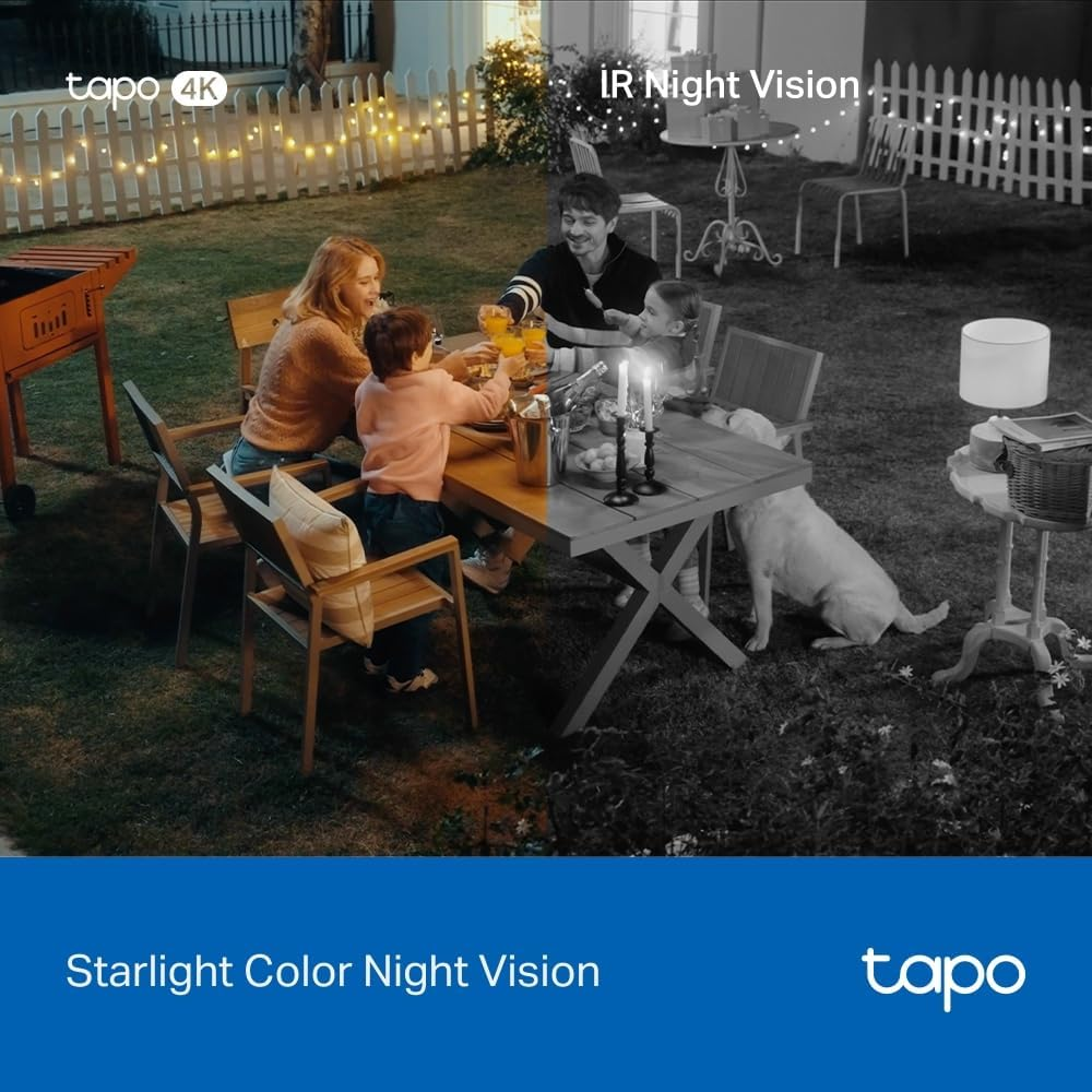 Tapo Tp-Link Pan/Tilt Outdoor Wi-Fi Camera, Colour Night Vision, 4K, 24/7, Starlight Sensor, 360&deg;, Free AI Detection, IP66, Alarm, Local/Cloud Storage, Two-Way Audio, Facial Recognition (Tapo C560WS) image number 6