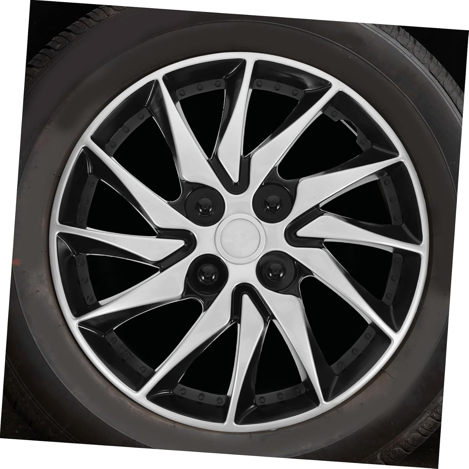 Didiseaon Hub Cap 14 Inch Universal Abs Wheel Hub Cap Cover for Car Truck SUV Decorative Replacement Rim Cover Automotive Accessory image number 1