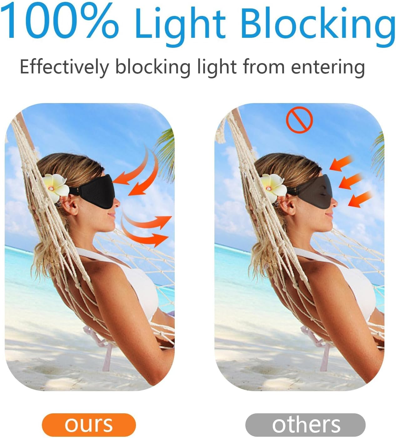 Sleep Mask 3D Eye Mask for Sleeping 100% Light Blocking Eye Covers with Adjustable Strap Night Blindfold for Men Women Memory Foam Black image number 1