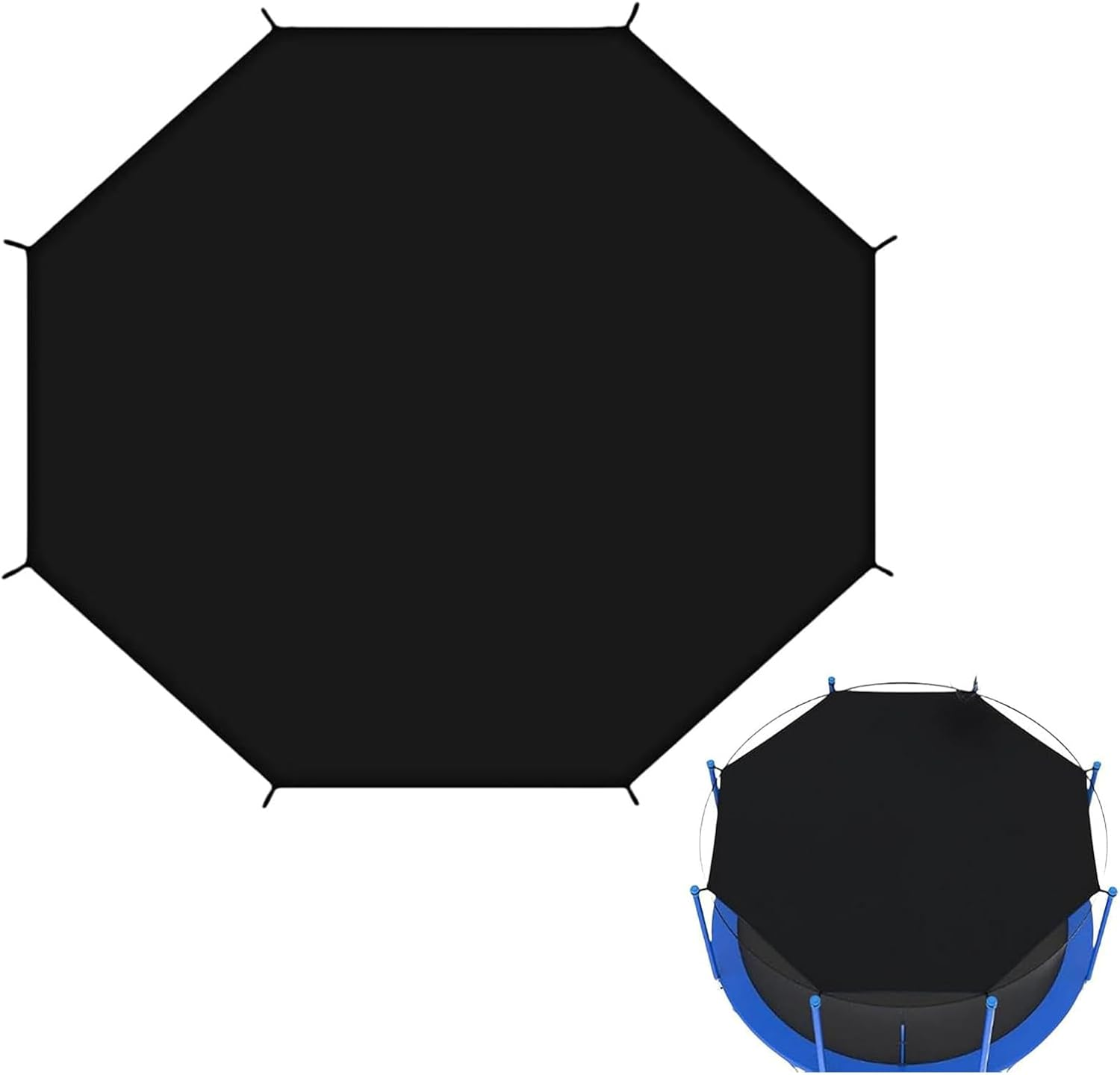 Trampoline Shade Cover, 12Ft Trampoline Tent Cover Trampoline Sun Protection Cover Sun Protection Trampolines Canopy, for Outdoor Anti-Uv Trampoline Accessories