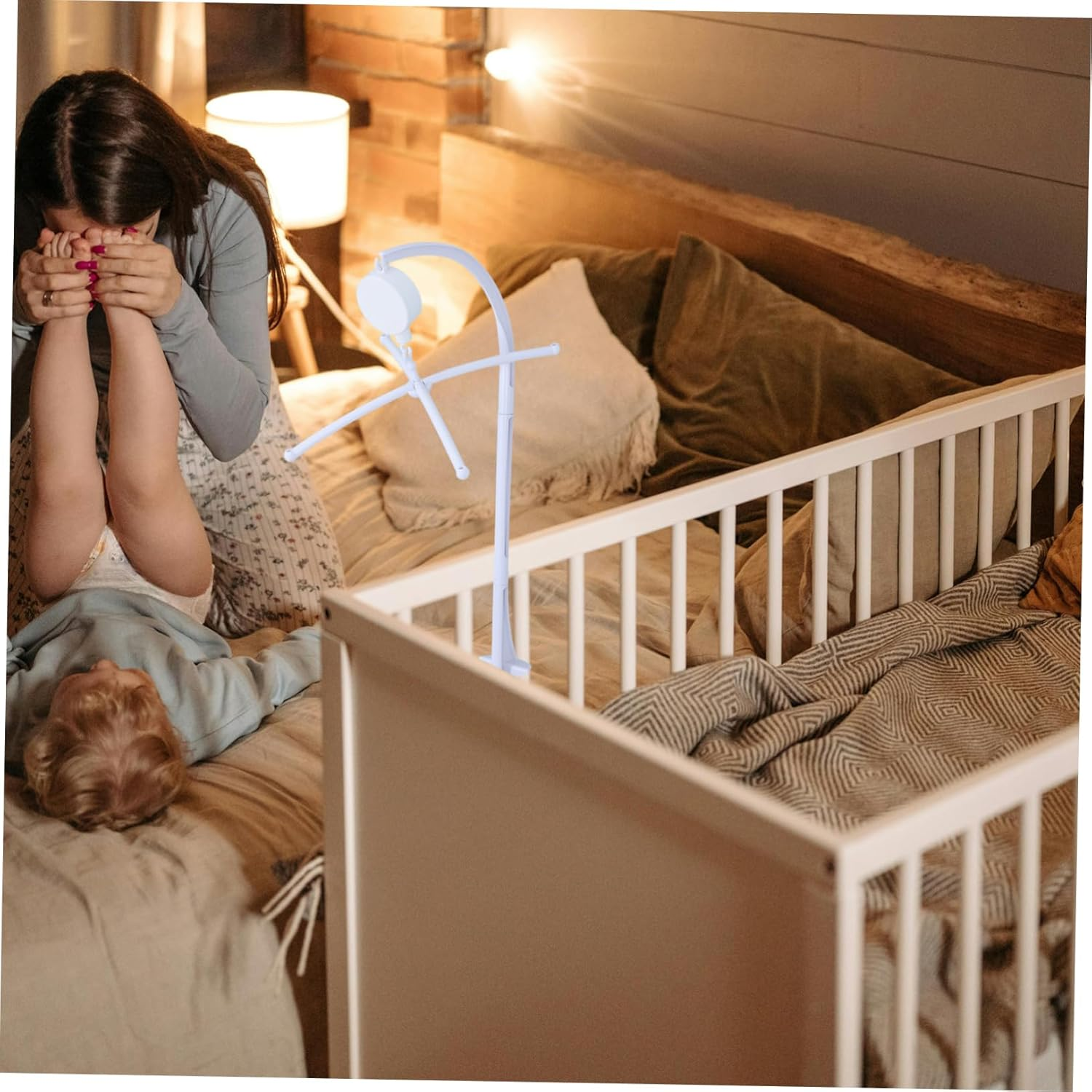 Adjustable Mobile Stand for Crib Multi-Functional Arm with Bottom Clamp Compatible with Various Crib Easy Setup for Diverse Mobiles and Sensory Experiences image number 3