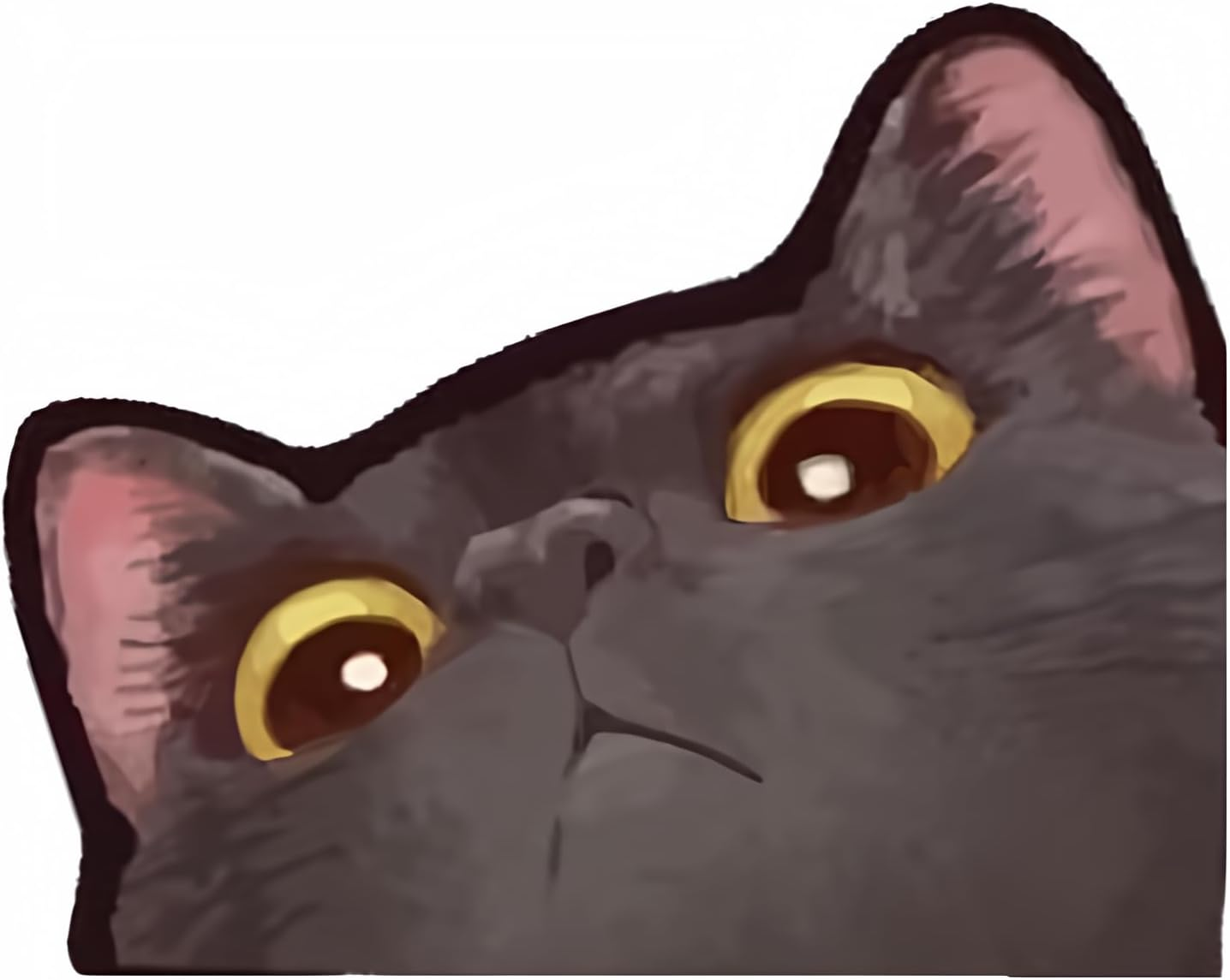 MAKTEM Cute Anime Cat Car Sticker, Peeking Animal Decals for Bumper Rear Window Mirror, Kawaii Cat Vinyl Decal for Vehicle, Vehicle Graphic Automotive Decals Cute Anime (Black Cat) image number 2