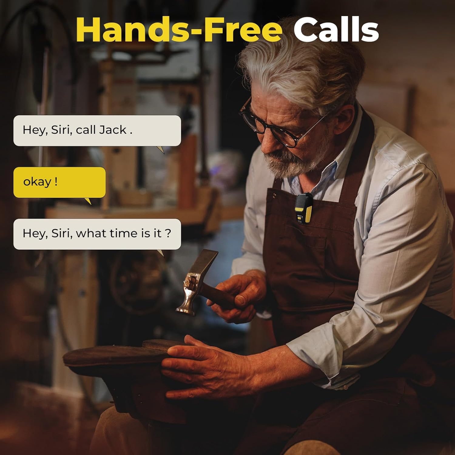 Wearable Bluetooth Speaker, All Day Running Wireless Speaker for Jobsite Work, IPX6 Portable Clip-On Speaker W/Light, Built-In Mic for Hands-Free Music/Calls Cycling Outdoor Sports Hiking Golf image number 2