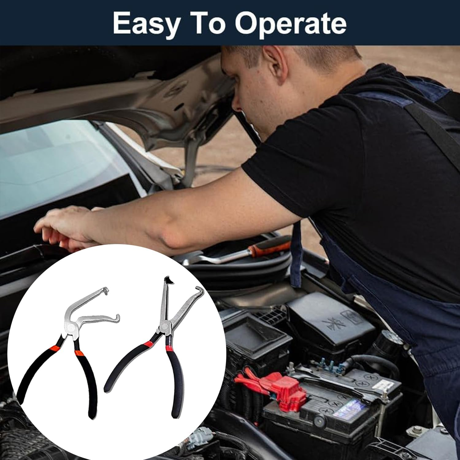 IONPSHG 2025 Upgrade Electrical Connector Pliers Automotive Tools Electric Disconnect Pliers Automotive Rapid Disconnector Pliers Fuel Line Petrol Clip Pipe Pliers Automotive Hose Disconnect Tools image number 1