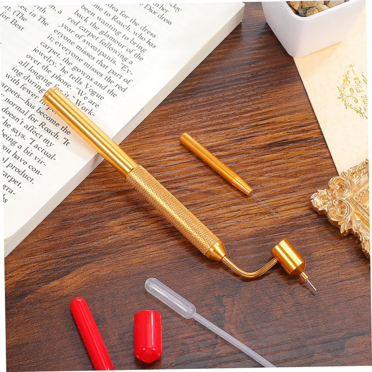 2Sets Car Touch up Paint Pen for Small Scratches and Blemishes Fillable Needle Dropper Applicator Rock Chip Repair Tool for Cars image number 1