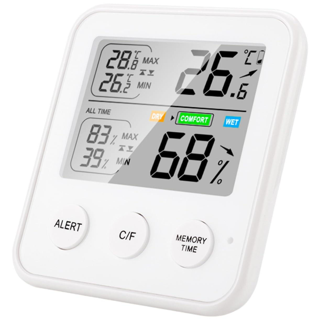 Mipcase Digital Temperature Humidity Monitor Indoor Hygrometer for Home and Baby Room High Precision Temperature Gauge Portable Electronic Humidity Measuring Gauge image number 5