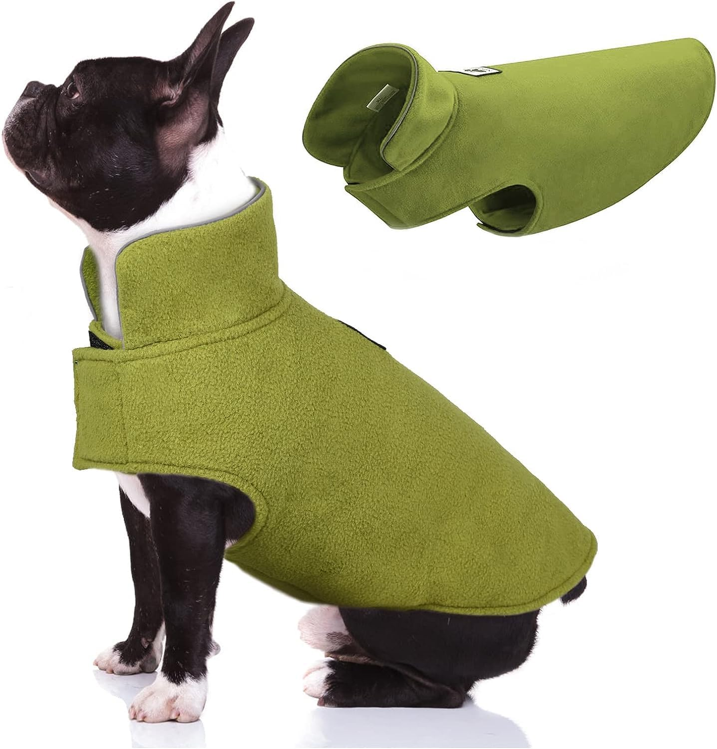 DENTRUN Dog Coat Winter Dog Jumper Fleece Warm Dog Jacket Jumper Dog Winter Coat Dog Vest for Small Large Medium Dog Winter Jacket Windproof Cold Weather Dog Clothing image number 4