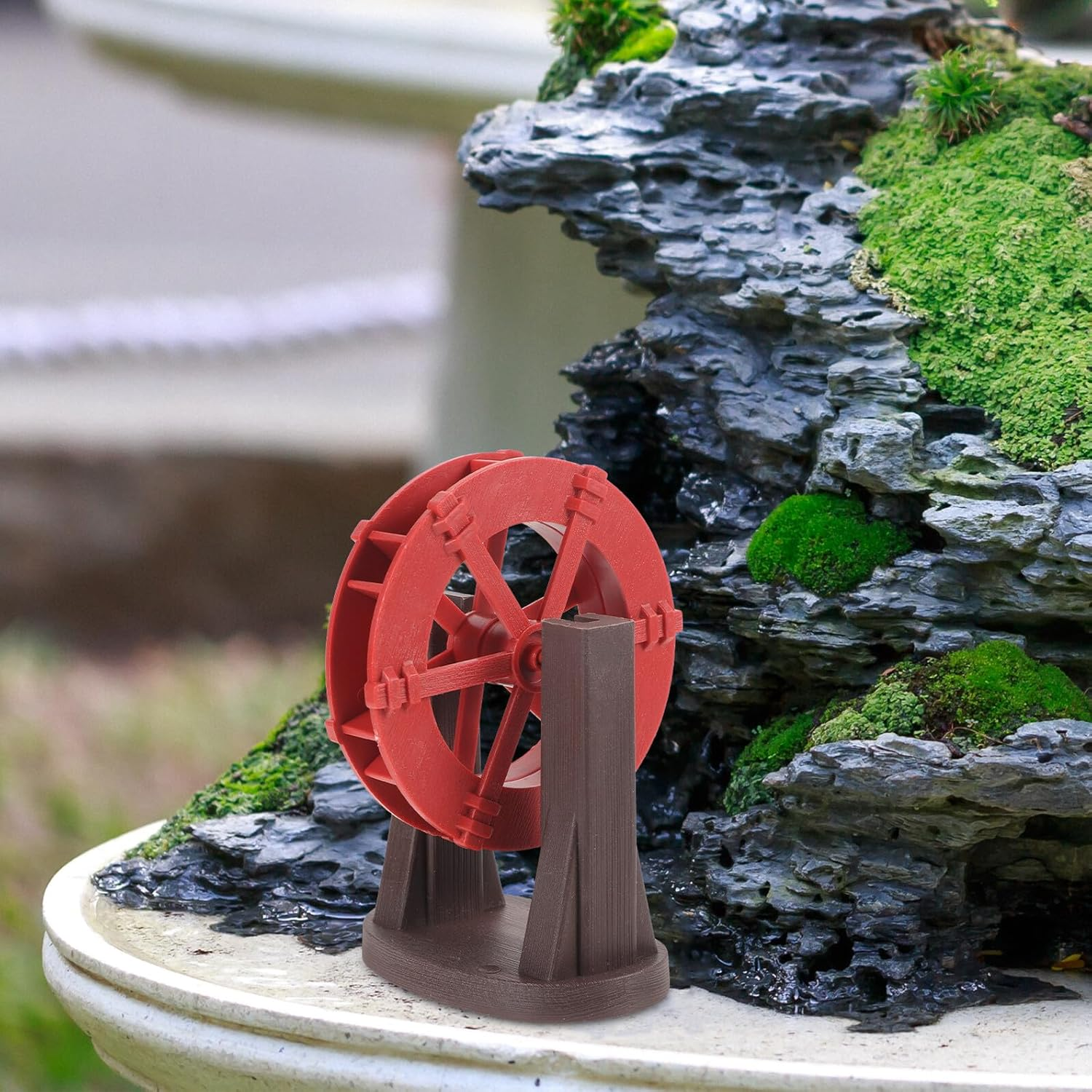Water Wheel Fountain Accessory Plastic Decorative Prop for Outdoor Water Features Photography and Zen Garden Scene Layout image number 6