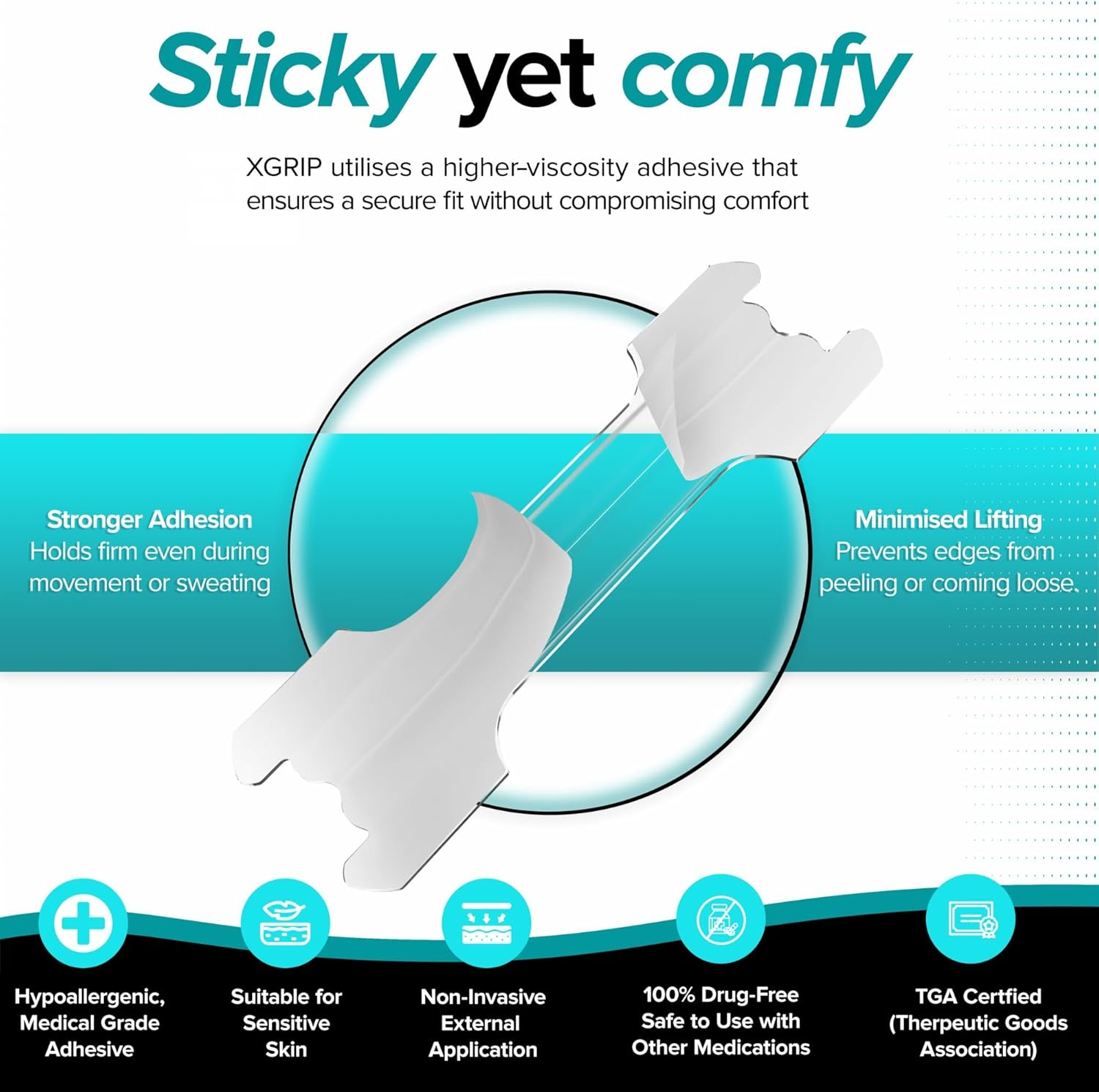 Extra Grip Nasal Strips - 30 Pack Clear, Strong Hold for Day or Night, Relieves Congestion, Reduces Snoring & Mouth Breathing. Ideal for Allergies, Colds, Deviated Septum&rsquo;S - (Regular) image number 2