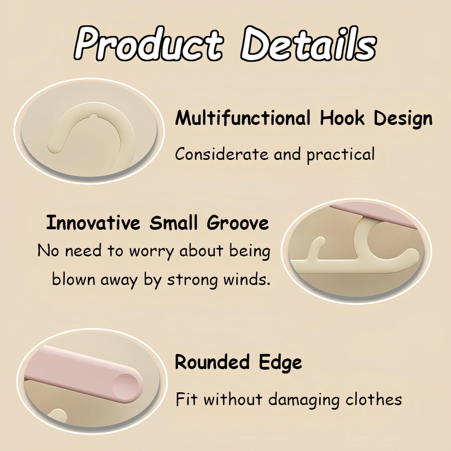 Kids Hangers, 5 Pcs Stackable Baby Hangers with 4 Length Settings, Durable PP Material, Perfect for Toddler & Children&rsquo;S Clothes, Infant Wardrobe Organization (Pink) image number 4