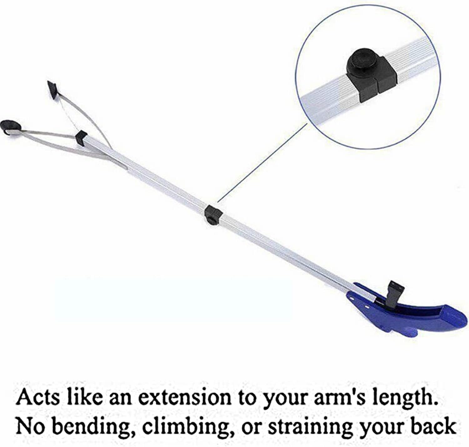 Yotsuba Grabber Reacher Tool, 80Cm Foldable Grabbers for Elderly, Lightweight Extra Long Handy Trash Claw Grabber, Mobility Aid Reaching Assist Tool for Trash Pick Up, Nabber, Litter Picker, Arm Extension (Blue) image number 4