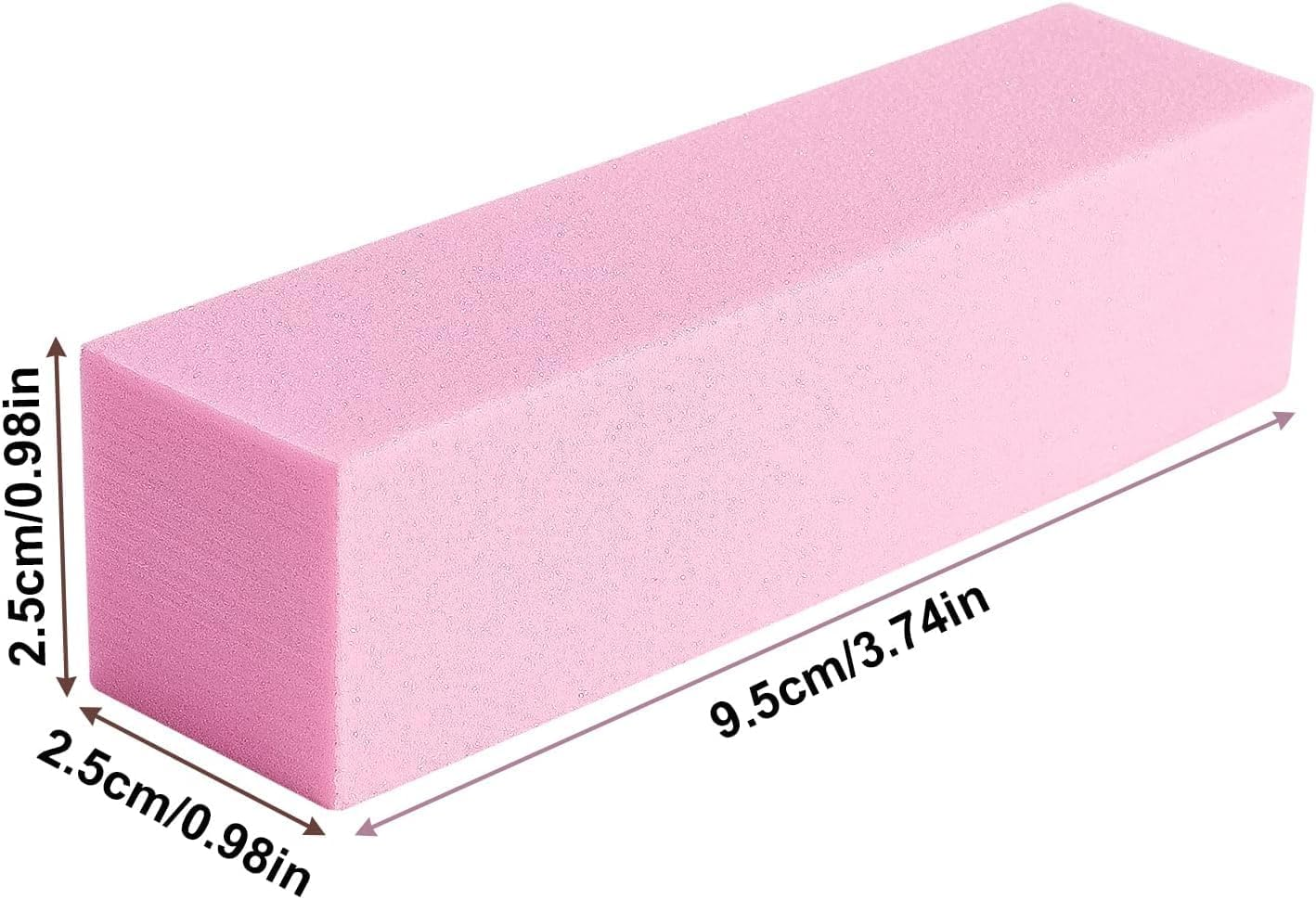 Professional 10 Pcs Nail Buffer Blocks - 120 Grit Nail Sanding Blocks for Natural & Acrylic Nails - Pink Manicure/Pedicure Tools for Salon & Home Gel Nails Care image number 4