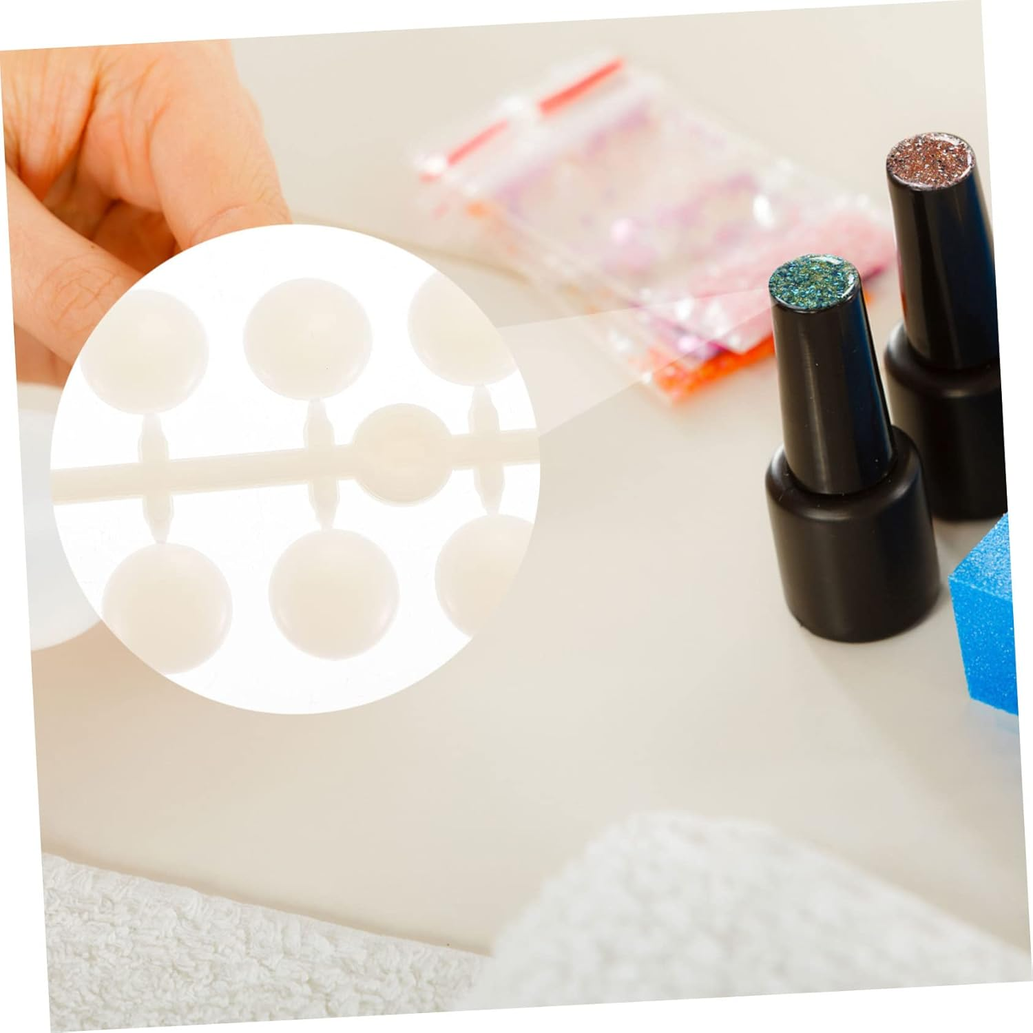 DEARMAMY 4Sets round Model Nail Polish Display Tips Nail Art Display Board Tip Art Tools image number 3