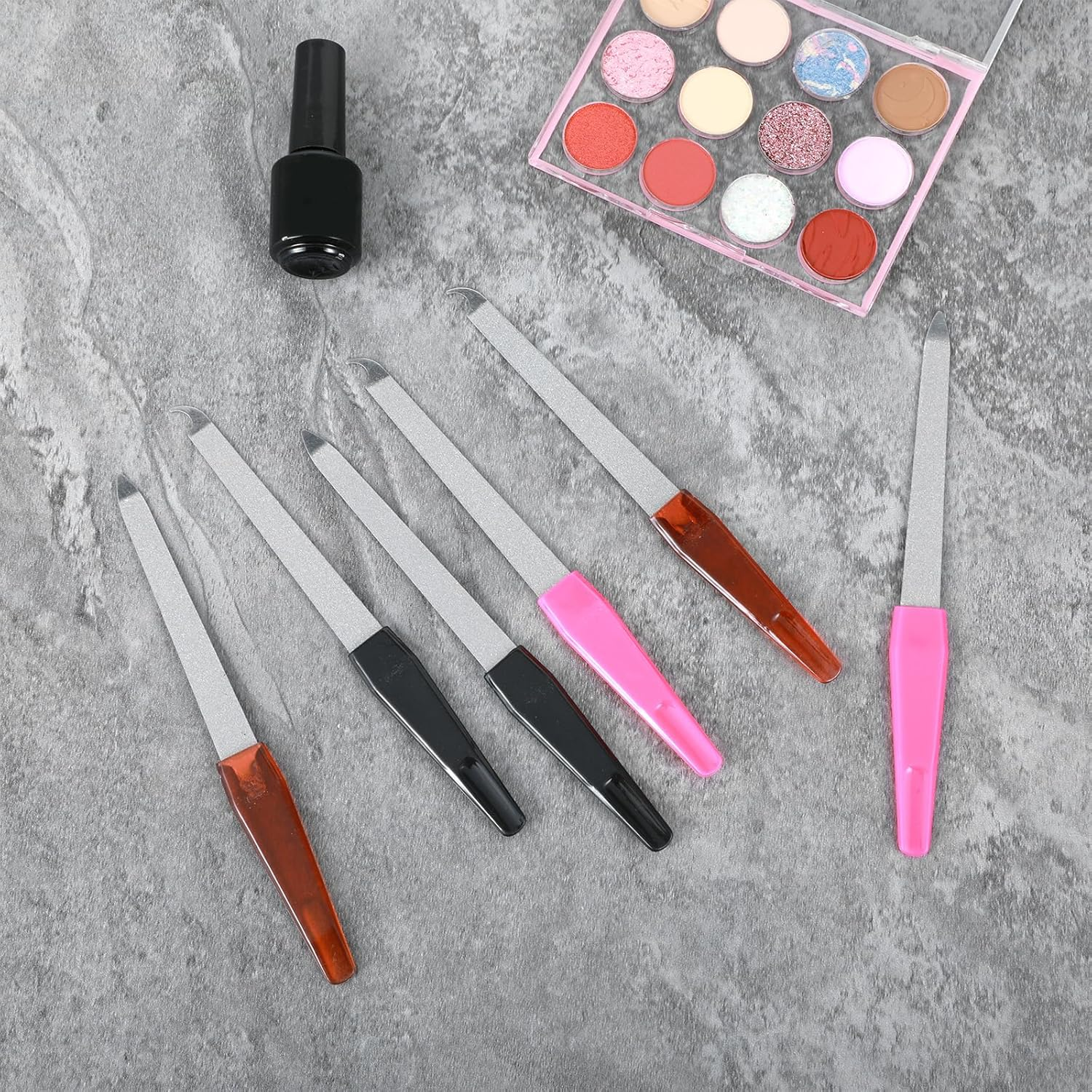 6 PCS Diamond Deb Nail File, Metal Nail File with Sharp Pointed Tip, Stainless Steel Fingernail Filer Curved Nails Files for Natural Nails, Double Sided Manicure Pedicure Toenails Tools for Salon Home image number 6