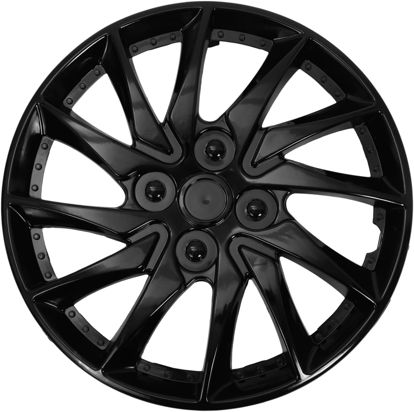 Luxshiny Vehicle Wheel Hubcap 14 Inch Hubcap Wheel Cover Black Pp Material for Car Rim Replacement Easy Maintenance image number 6