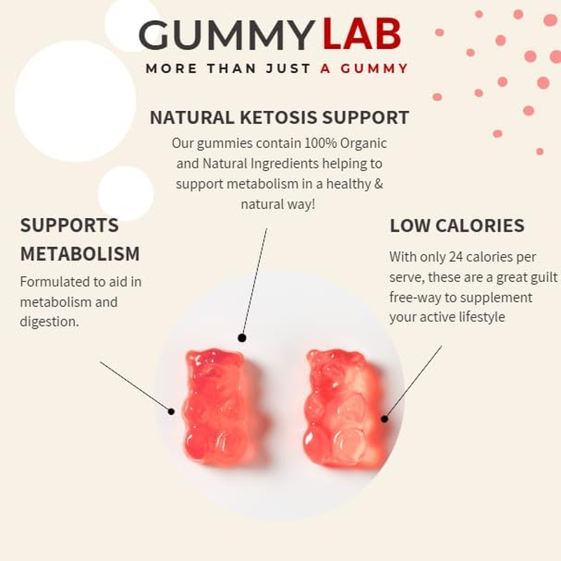 Keto+ Support Gummies 1000Mg Apple Cider Vinegar, Raspberry Flavour, 60 Gummies, Supports Ketosis, Metabolism & Energy with ACV, Folate and Vitamin B2. Vegan, Natural & Organic. image number 4
