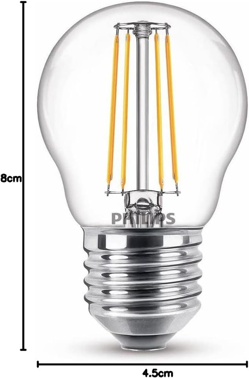 Philips LED Premium Lustre Light Bulb [E27 Edison Screw] 4.3W - 40W Equivalent, Warm White (2700K) image number 1