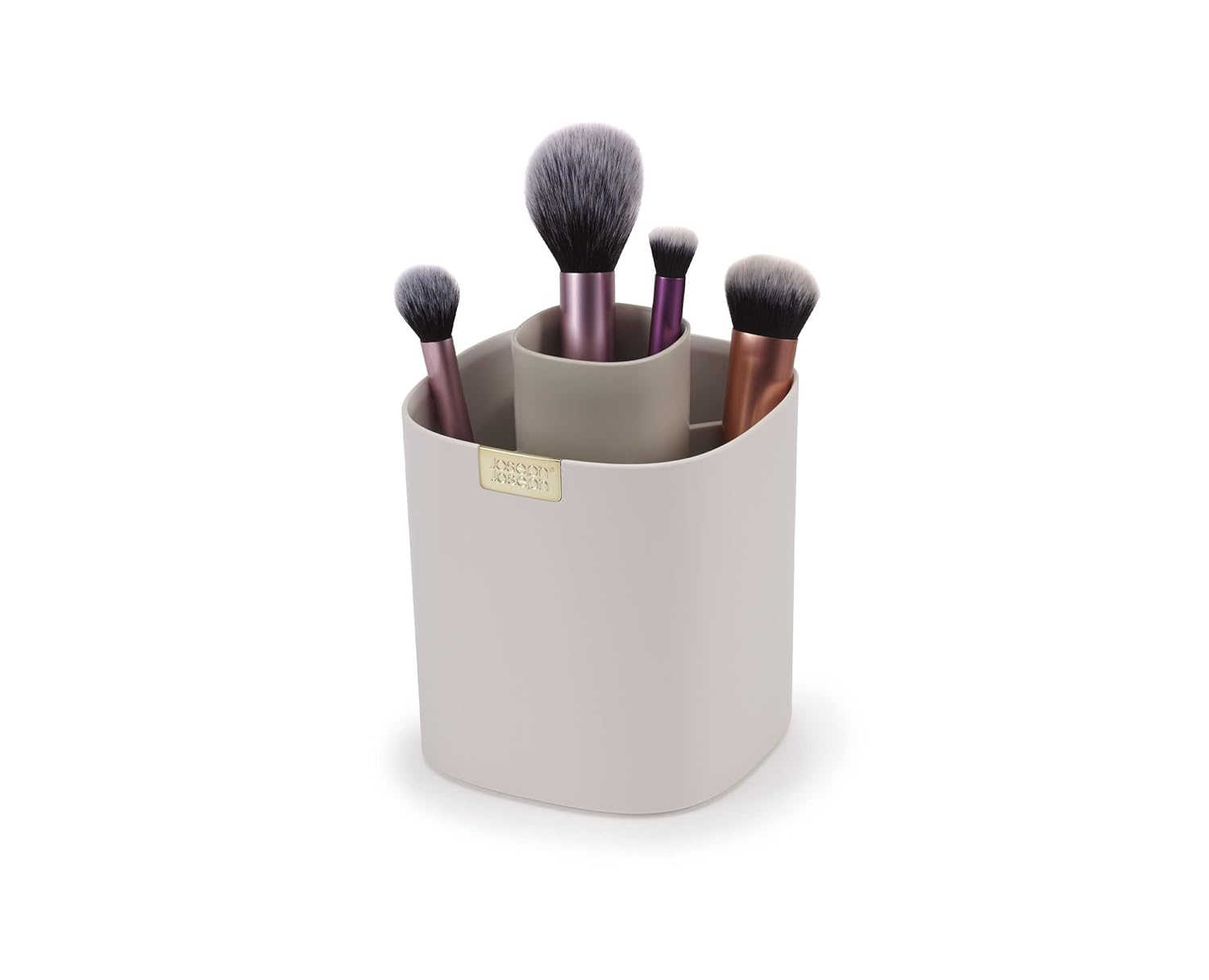 Joseph Joseph Viva - Tiered Makeup Brush Pot Organiser with Dividers for Brushes, Eyeliners, Lip Pencils, Mascara Storage image number 4