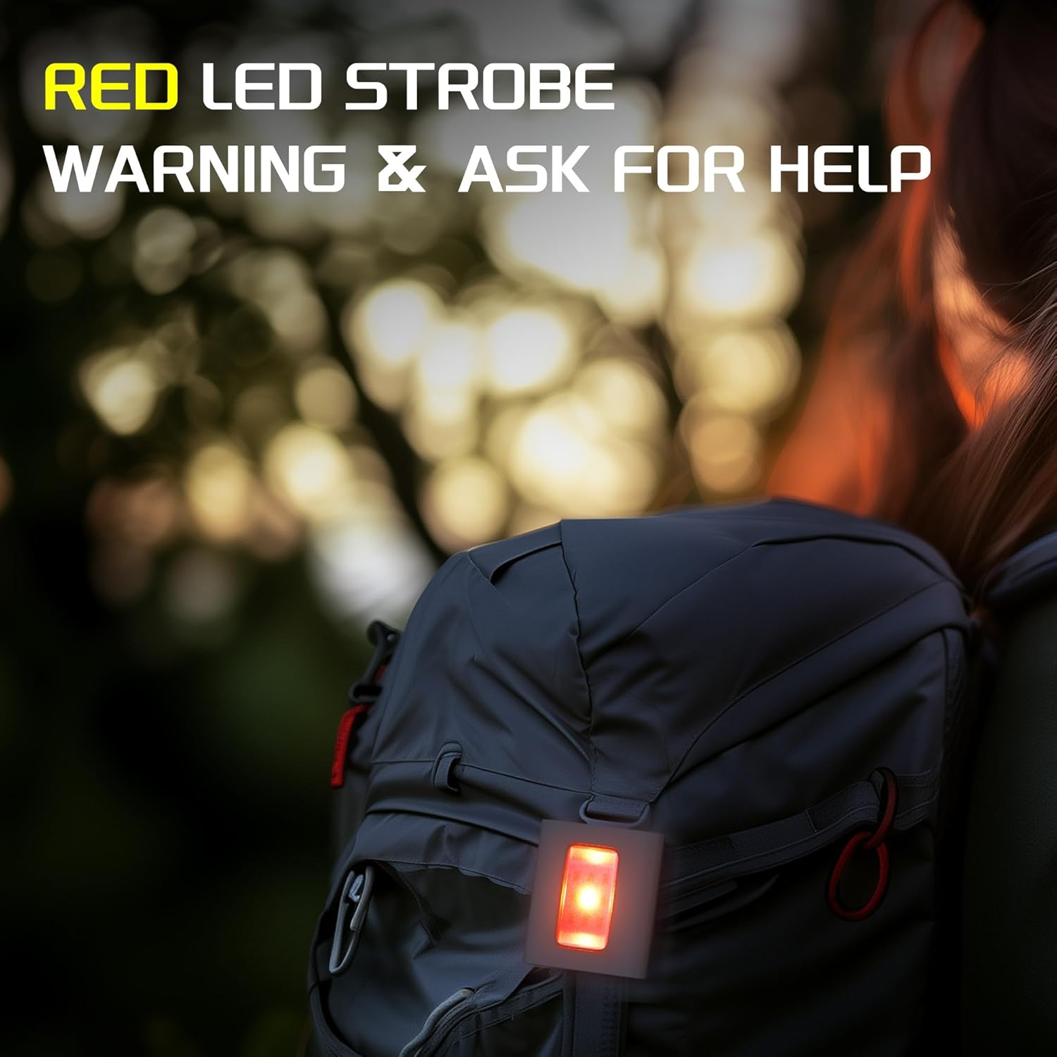 2Pack Clip on Running Lights, Rechargeable Magnetic LED Safety Lights with Red Strobe, Waterproof, USB Charging, Flashlight for Night Jogging, Dog Walking, Hiking Backpack, Cycling image number 1