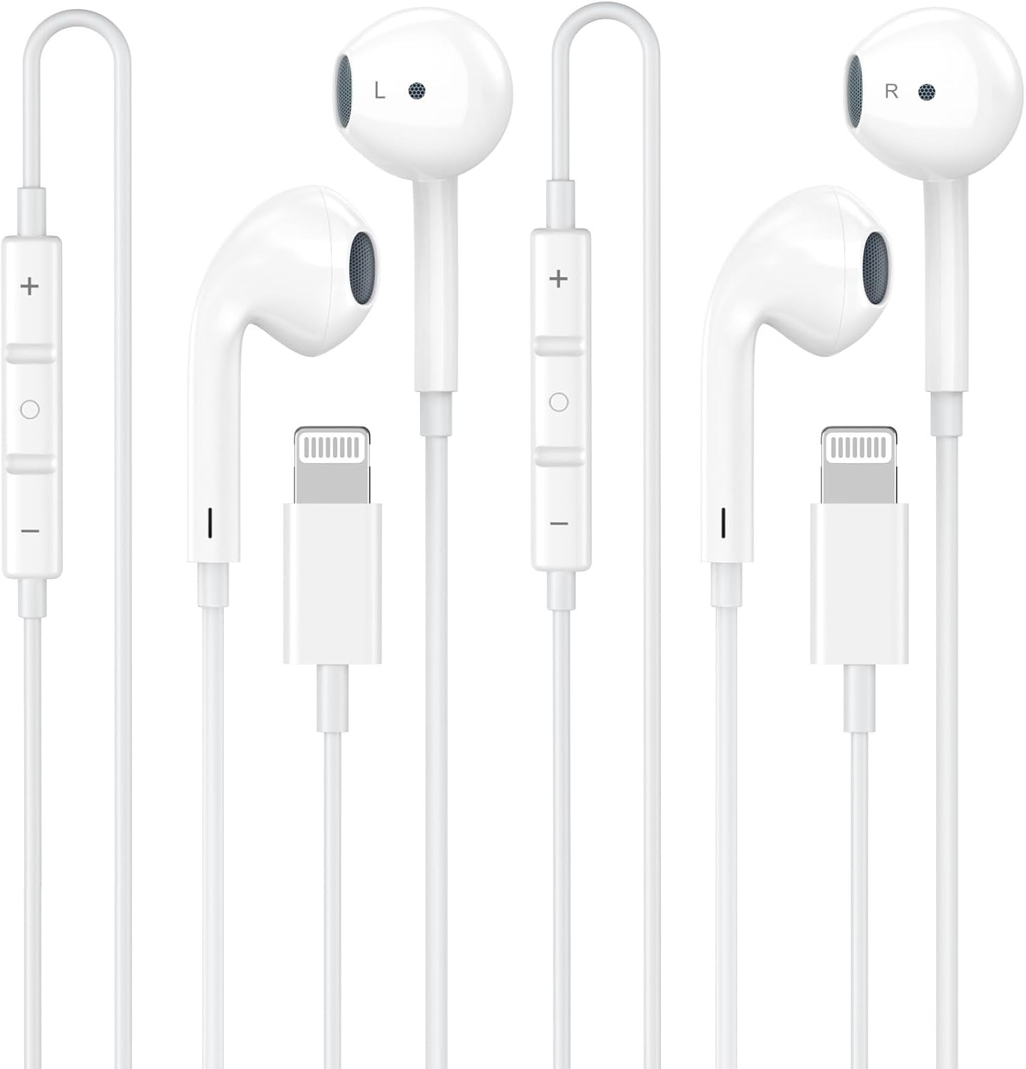 [Apple Mfi Certified] for Iphone Headphones Wired Earbuds/Earphones with Built-In Microphone & Volume Control Hifi Stereo Nosie Reduction Compatible for Iphone 14 13 12 11 Pro Max XS XR X 8 7, 2 Pack image number 4