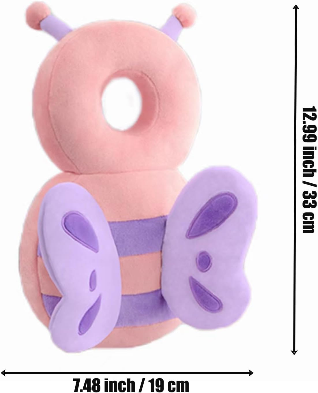 Pandaear Baby Head Protection Backpack, Toddler Walking Head Protector, Adjustable Head Protector Pad Safety Cushion - Pink image number 5