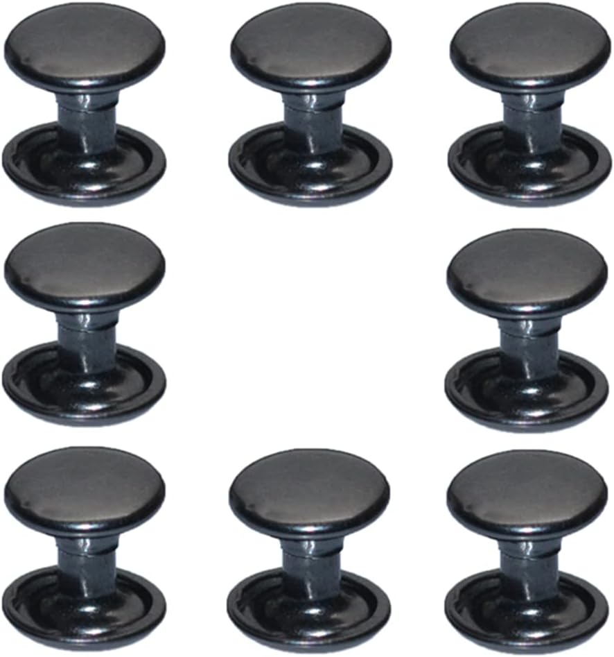 300Sets Leather Rivets Double Cap Rivet Tubular Metal Studs Repairs Decoration Craft Accessories for Leather Craft Clothes Shoes Bags Belts (6Mm Bronze)