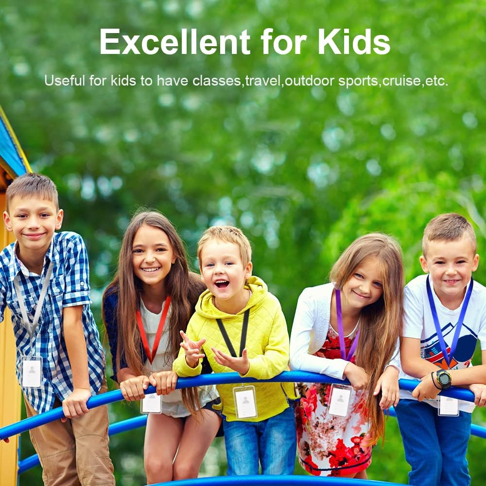 10PCS Mcyye Durable Neck Lanyards, Premium Soft Nylon Lanyard for Kids, 5 Colors for All Kinds of ID Badges Holder, Keys, Wallet, Whistle, Car Key, Cruise, Work, Etc., Comfortable for Your Skin image number 6