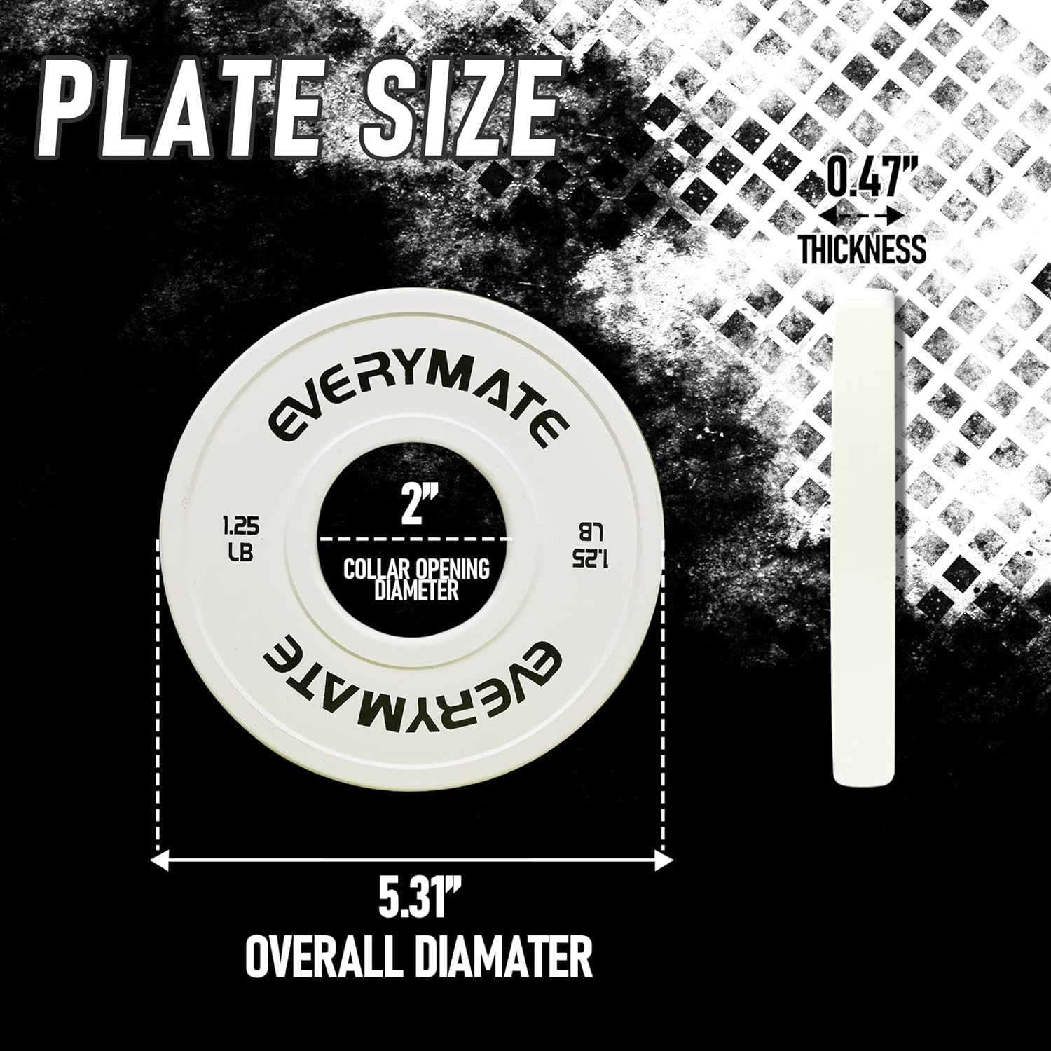 EVERYMATE Change Weight Plates 1.25LB 2.5LB 5LB Set Fractional Plate Olympic Bumper Plates for Cross Training Bumper Weight Plates Steel Insert Strength Training Weight Plates - 10 Lbx2 image number 6