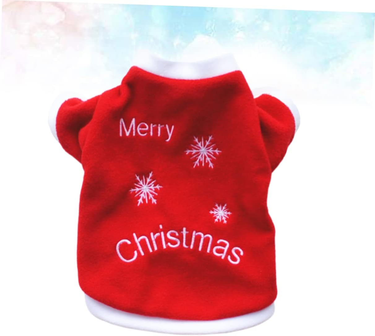 NOLITOY Christmas Dog Clothes Snowflake Winter Coat Warm Fleece Outfit for Pet image number 4