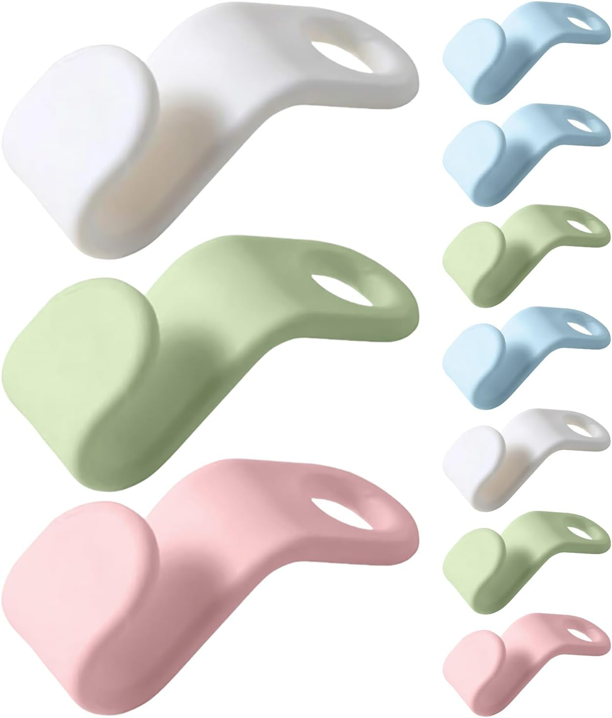 Hanger Hooks 10 Pack - Closet Space Savers with Non-Slip Design | Outfit Organizer Extender Hooks for Dresses, Shirts, Pants | Multi-Layer Hanging System for Wardrobe, Clothes Storage & Home O image number 3
